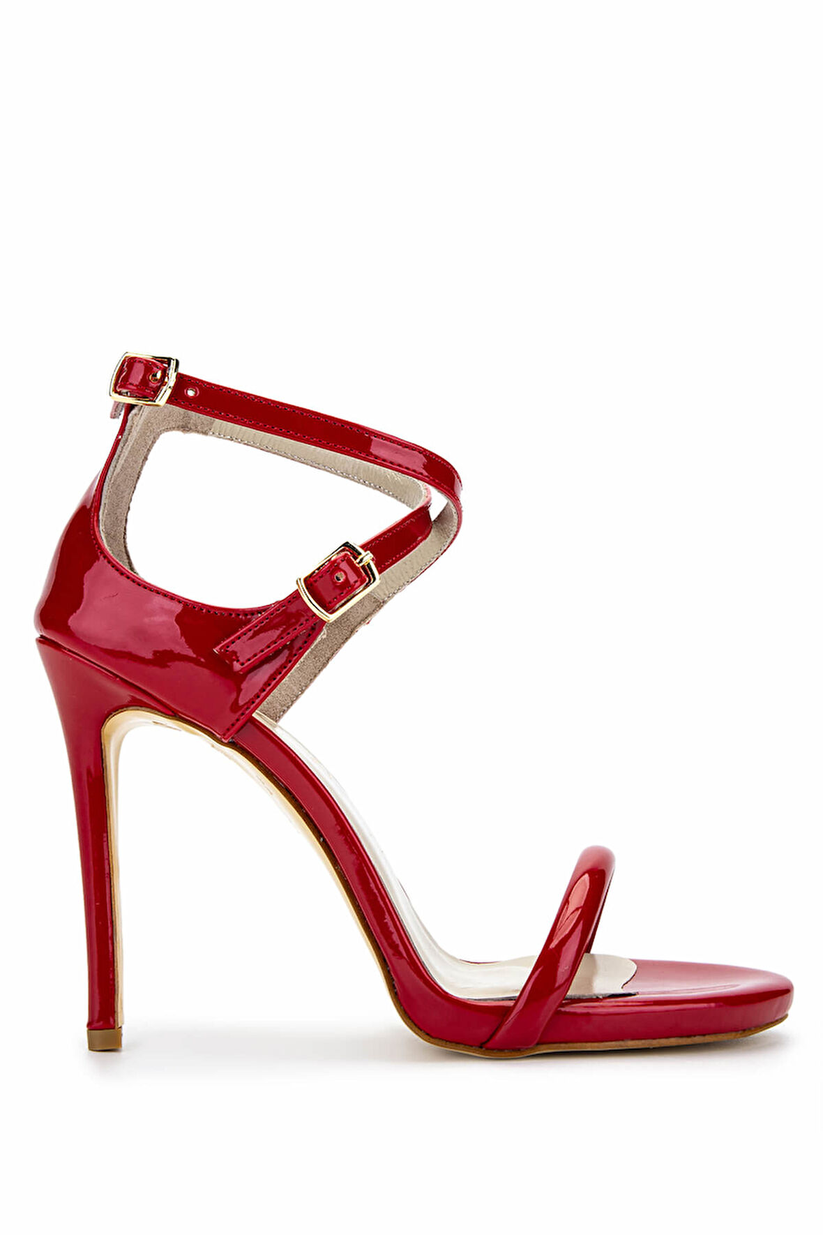 Tamer Tanca Kadın Vegan Kırmızı Rugan Topuklu Ayakkabı 828 8505 BN AYK Y25 KIRMIZI RGN