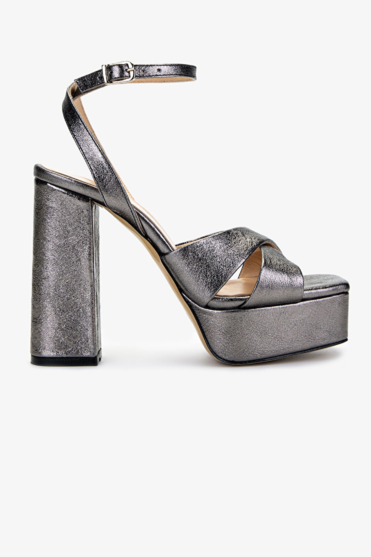 Valmenti Kadın Hakiki Deri Gri Topuklu Ayakkabı 1132 1002 BN AYK Y25 ANTRASIT