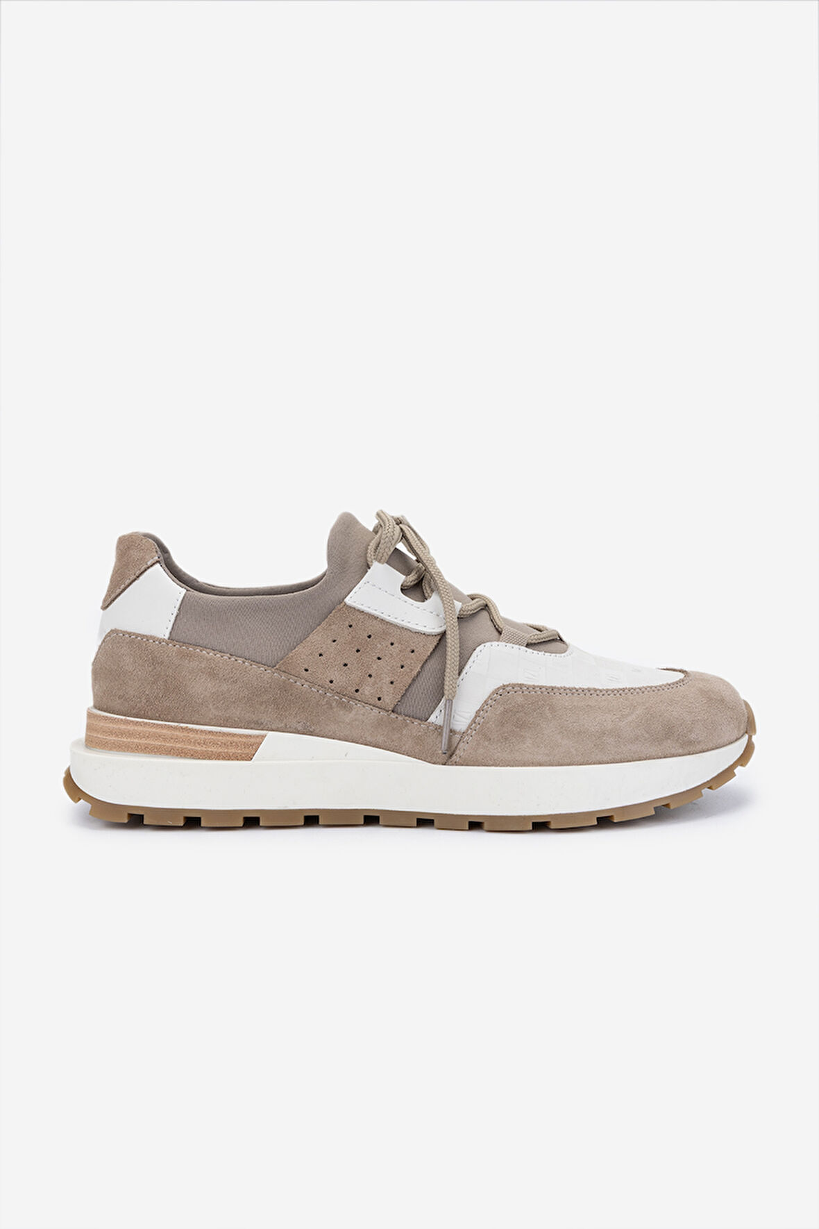 Valmenti Erkek Hakiki Deri Sneakers & Spor Ayakkabı 1093 1235 ERK AYK Y25 BEJ/BEJ BSK