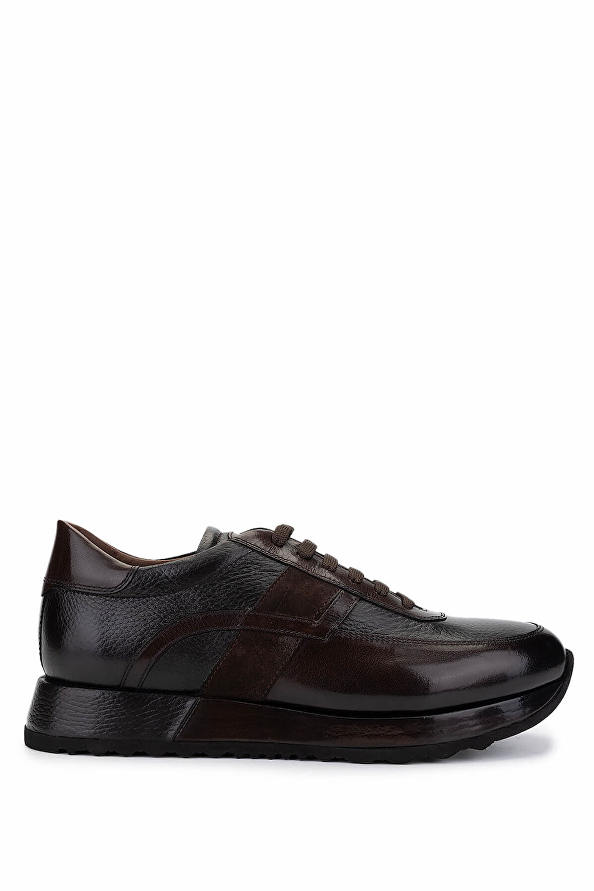 Tamer Tanca Erkek Hakiki Deri Kahverengi Sneakers & Spor Ayakkabı 477 49482 ERK AYK Y25 KAHVE
