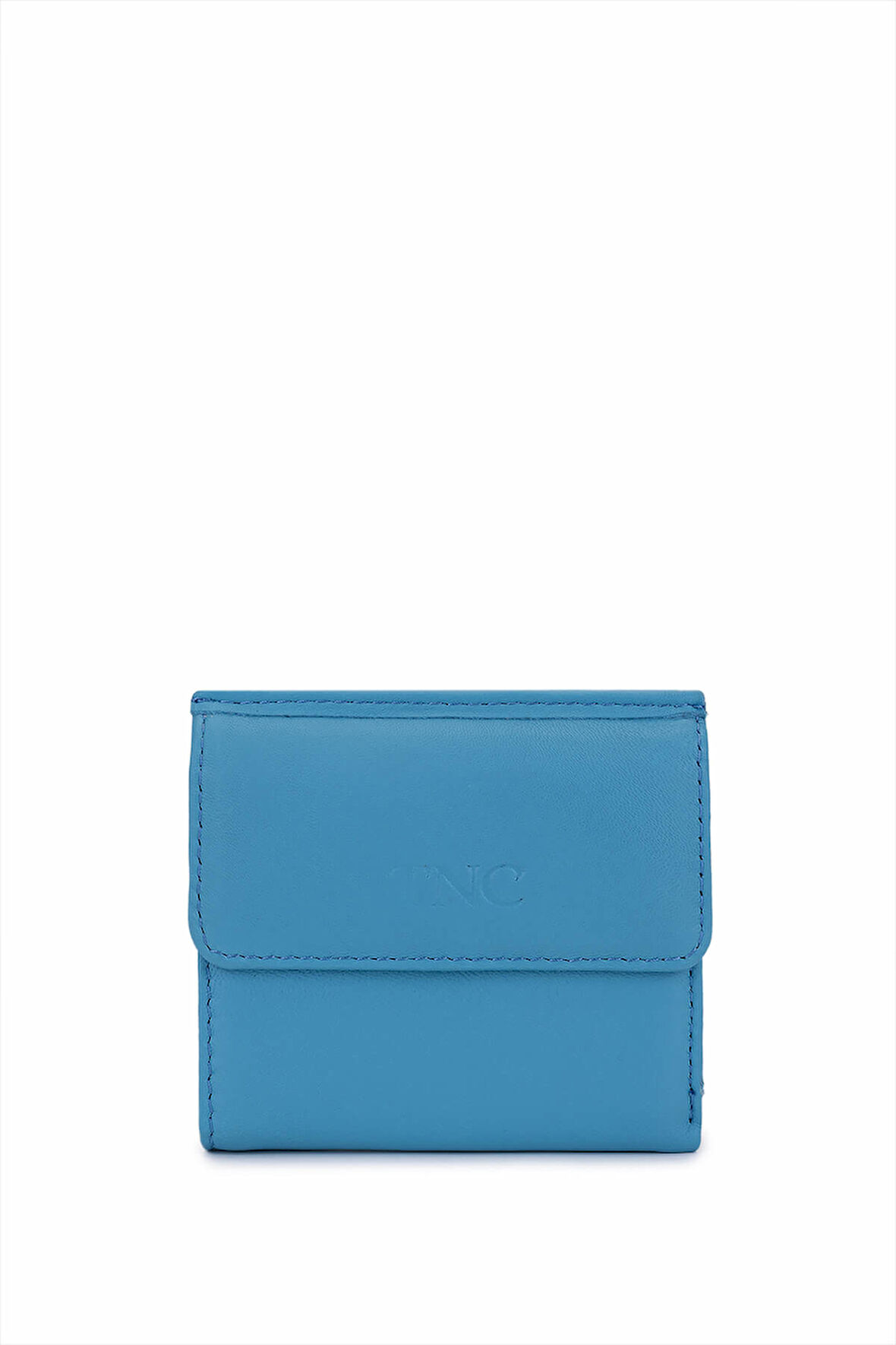 Tamer Tanca Unisex Hakiki Deri Mavi Cüzdan Cuzdan 688 1415 CZDN Y25 MAVI