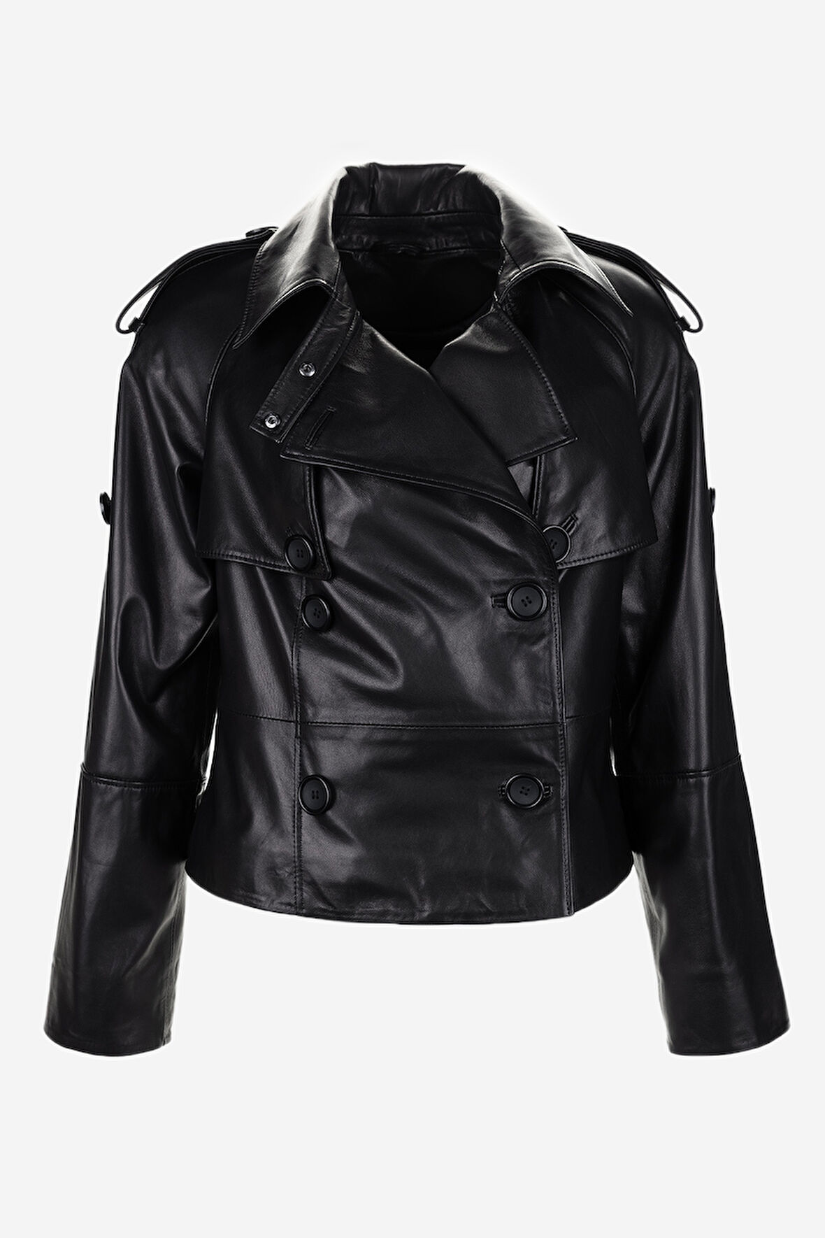 Valmenti Kadın Hakiki Deri Deri Mont 616 Z-4047 BN DERIMONT Y25 SIYAH VEGETAL