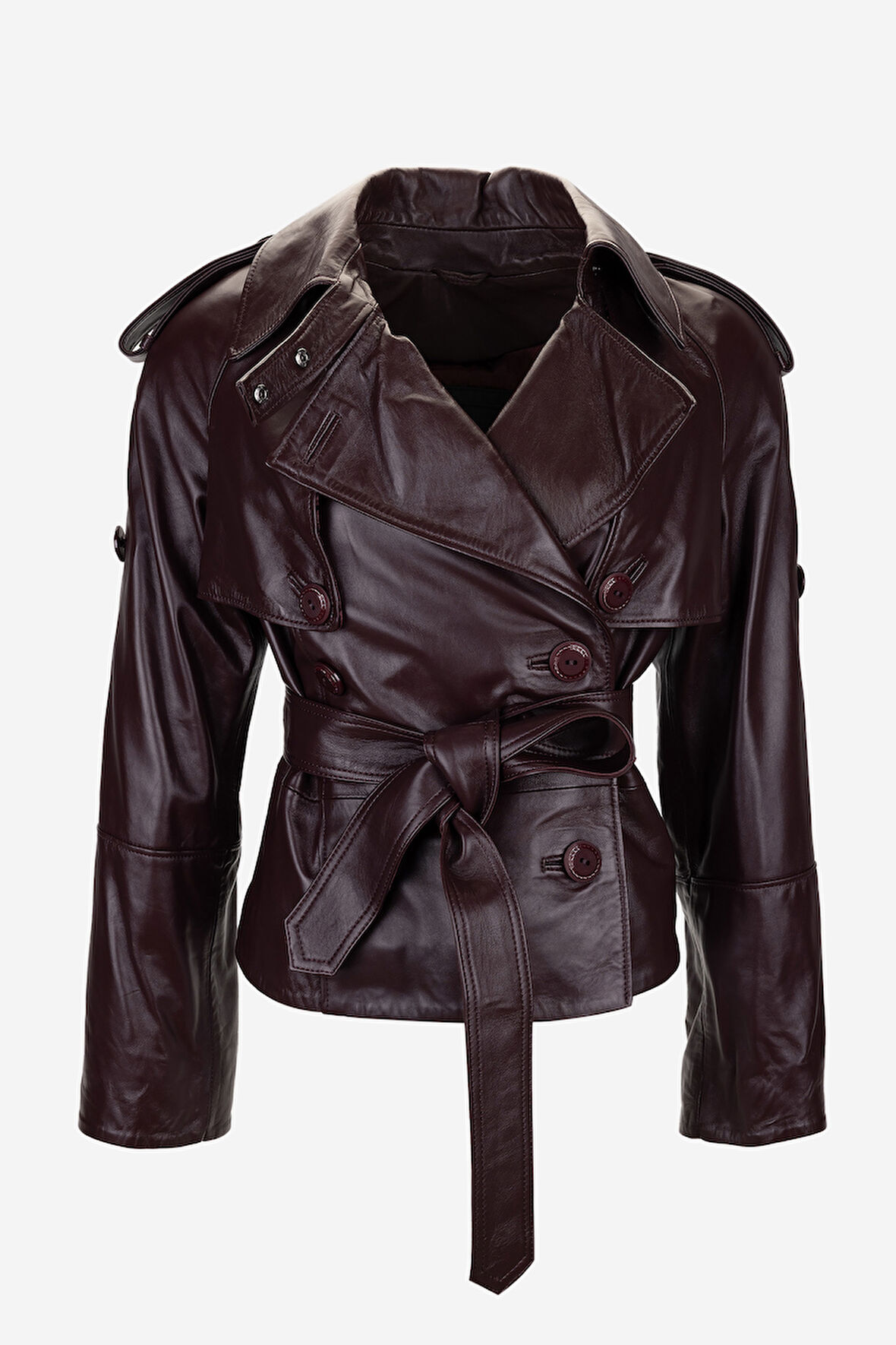 Valmenti Kadın Bordo Hakiki Deri Deri Mont 616 Z-4047 BN DERIMONT Y25 BORDO ZIG