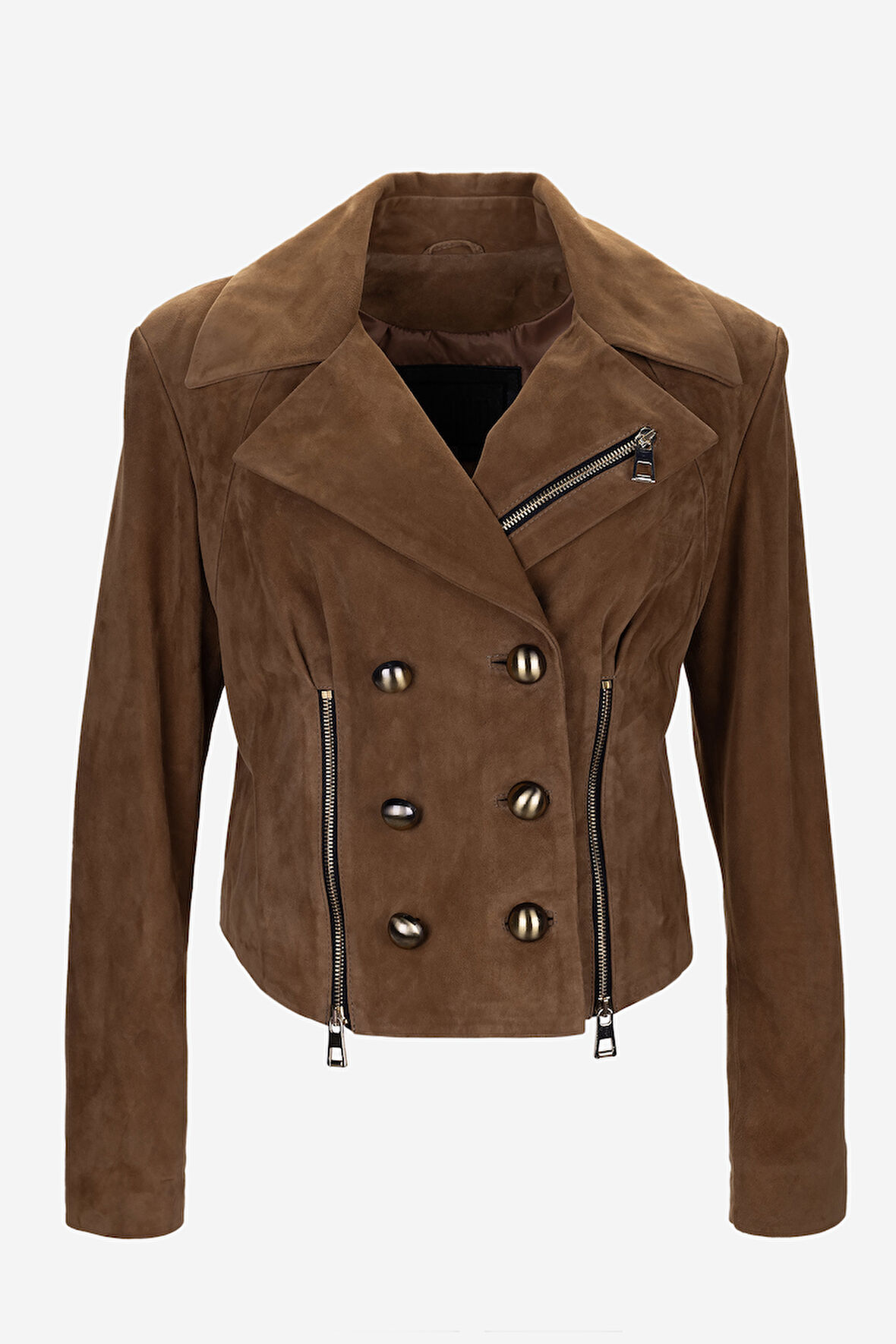 Valmenti Kadın Hakiki Deri Deri Mont 616 Z-4103 BN DERIMONT Y25 VISKI SUET