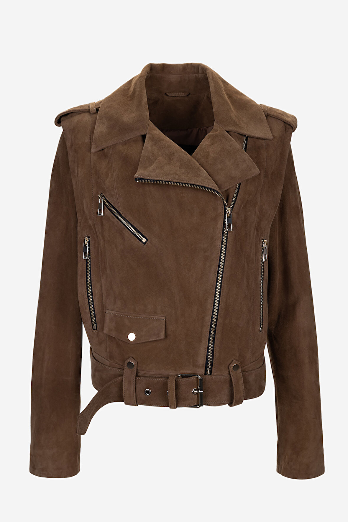 Valmenti Kadın Hakiki Deri Deri Mont 616 Z-4027 BN DERIMONT Y25 VISKI SUET