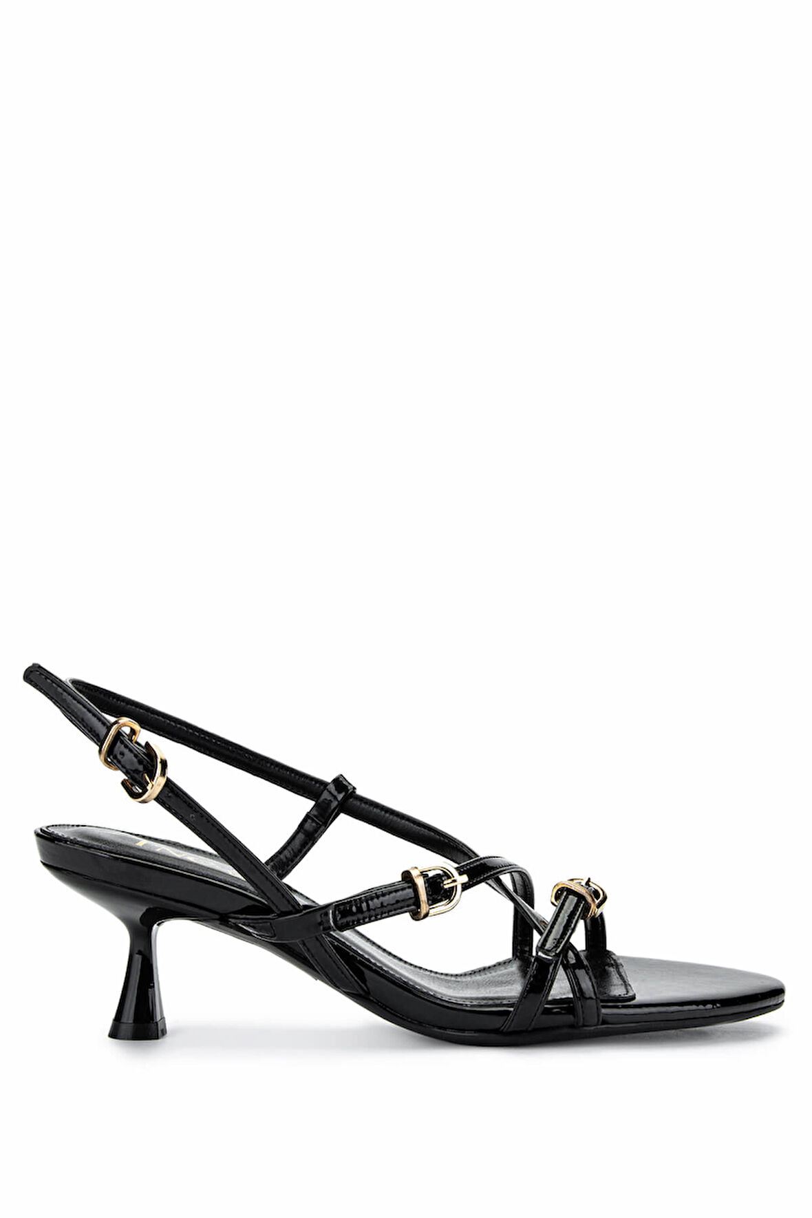 Tamer Tanca Kadın Hakiki Deri Siyah Rugan Topuklu Ayakkabı 654 368 BN AYK Y25 SIYAH KRSK RGN