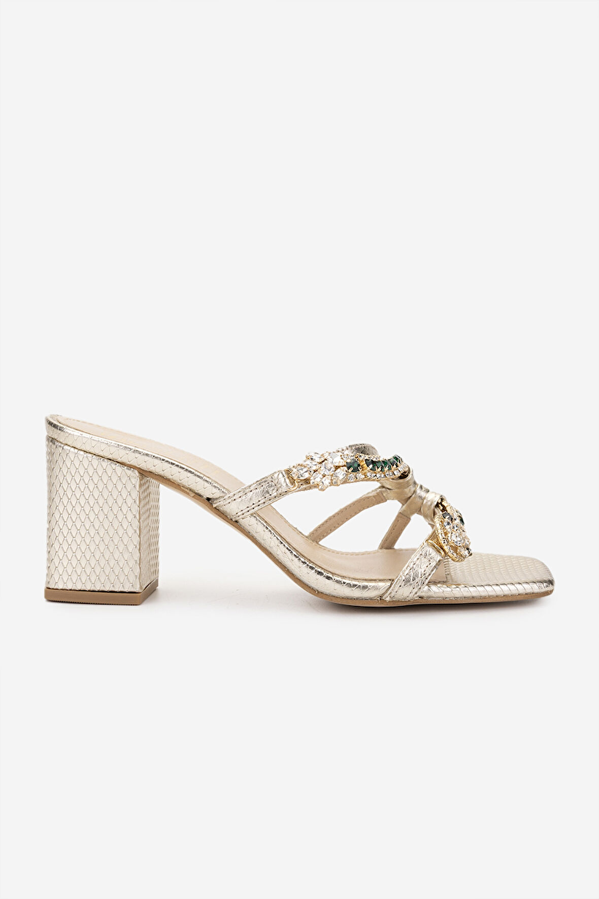 Valmenti Kadın Hakiki Deri Sarı Terlik 1141 564 MAREN 6-1 BYN TRLK Y25 GOLD SNAKE