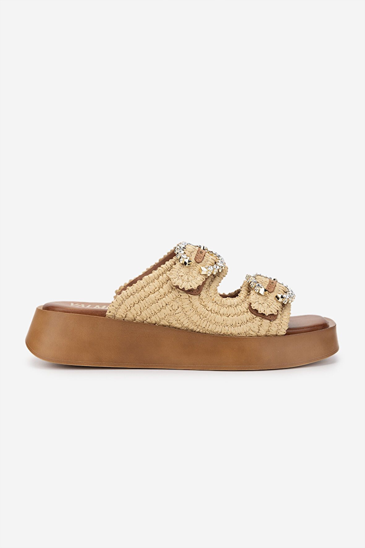 Valmenti Kadın Vegan Düz Terlik 1141 626 SARDENIA 6-1 BYN TRLK Y25 BEIGE RAFFIA