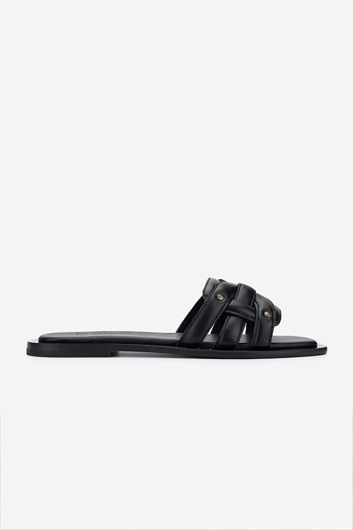 Valmenti Kadın Hakiki Deri Siyah Düz Terlik 1112 110-14 BN TRLK Y25 SIYAH