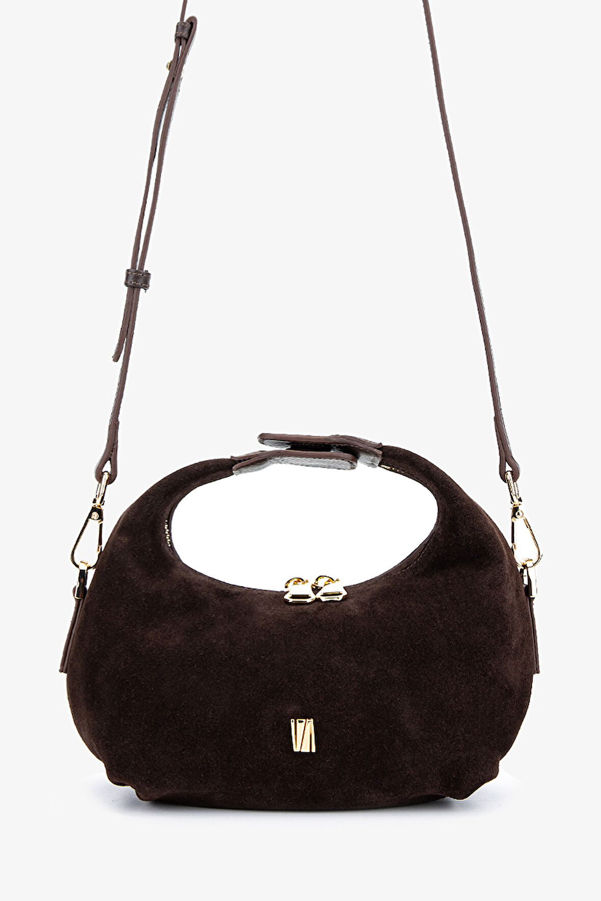 Valmenti Kadın Hakiki Deri Kahverengi Süet El Çantası 1099 204 BN CNT Y25 KAHVE SUET