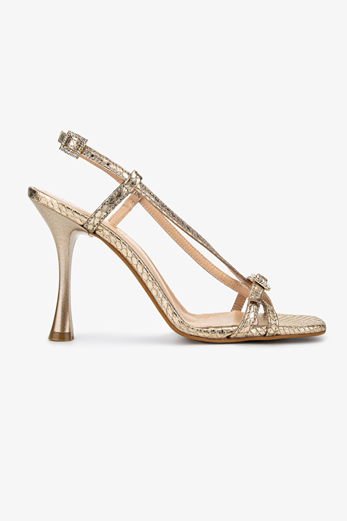 Valmenti Kadın Hakiki Deri Sarı Topuklu Ayakkabı 1075 1523-16 BN AYK Y25 ALTIN