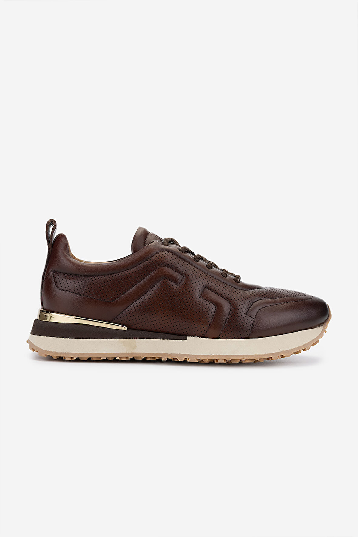 Valmenti Erkek Hakiki Deri Kahverengi Sneakers & Spor Ayakkabı 383 VAL-5960 ERK AYK Y25 KAHVE SLVR