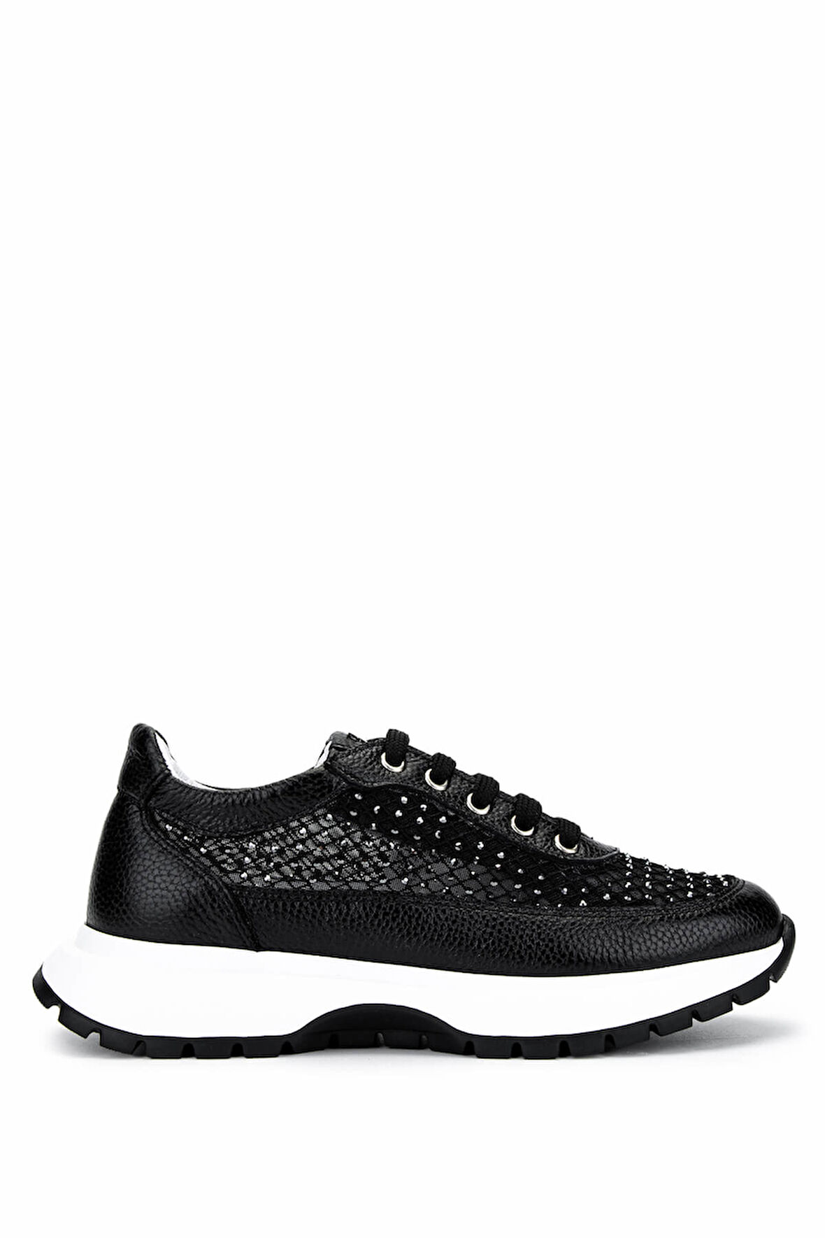 Tamer Tanca Kadın Deri/Tekstil Siyah Sneakers & Spor Ayakkabı 775 482 BN AYK Y25 SIYAH