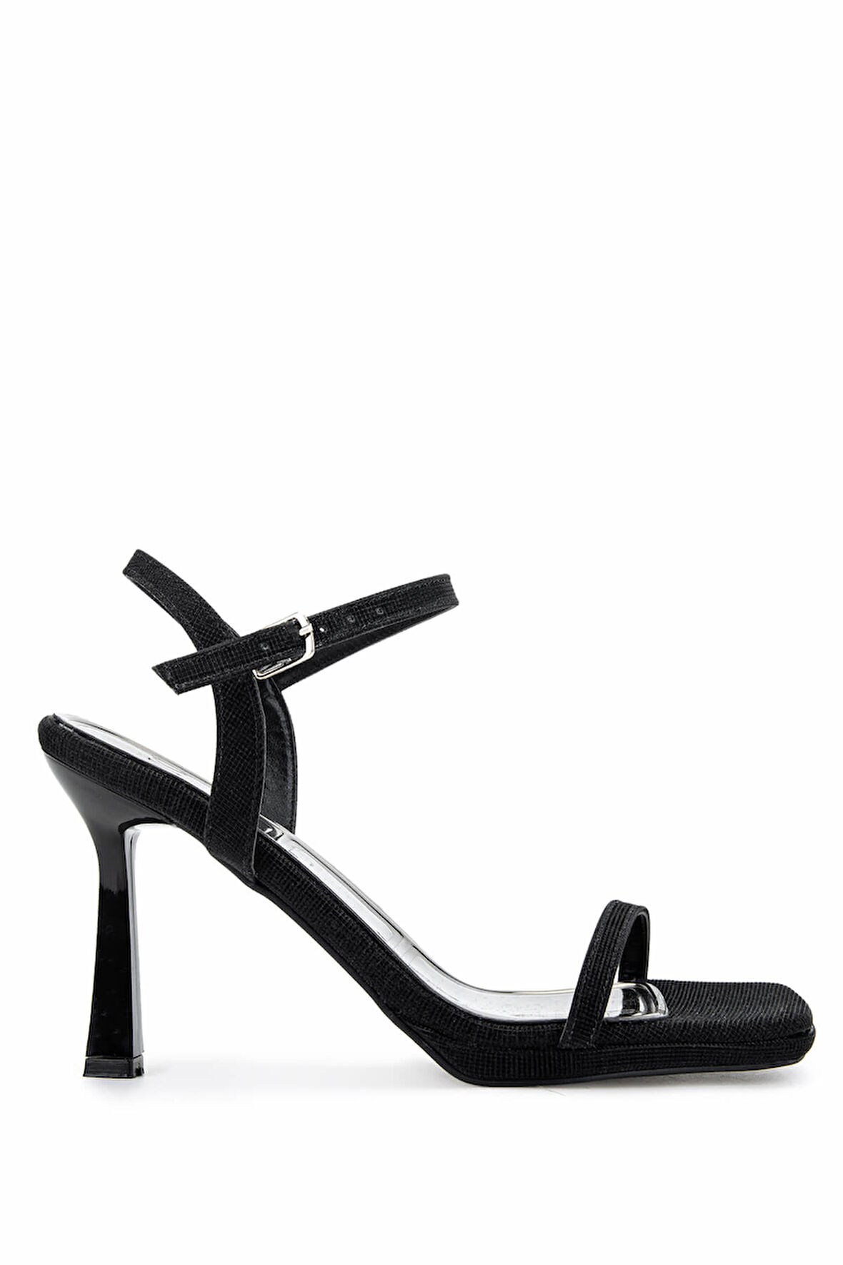 Tamer Tanca Kadın Vegan Siyah Topuklu Ayakkabı 1065 702 BN AYK Y25 SIYAH SIM