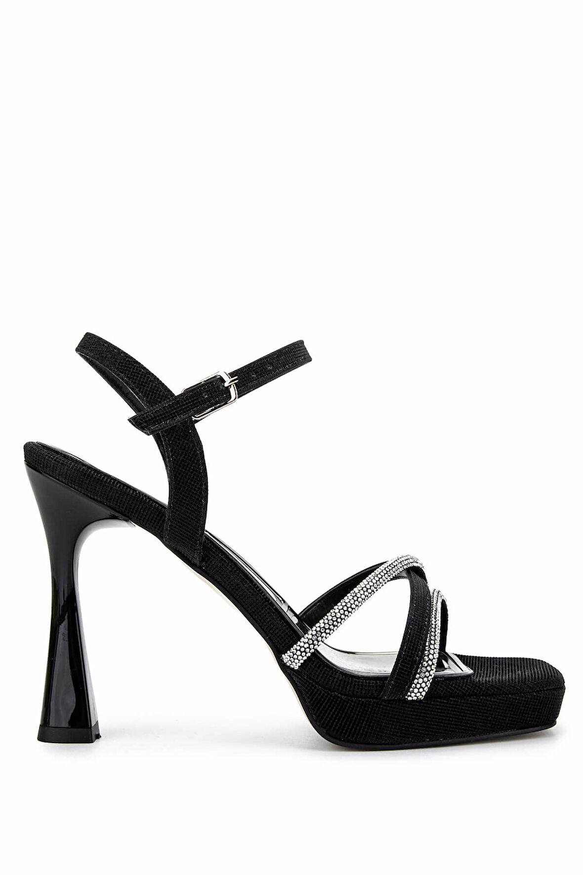 Tamer Tanca Kadın Suni Deri Siyah Topuklu Ayakkabı 1065 501 BN AYK Y25 SIYAH