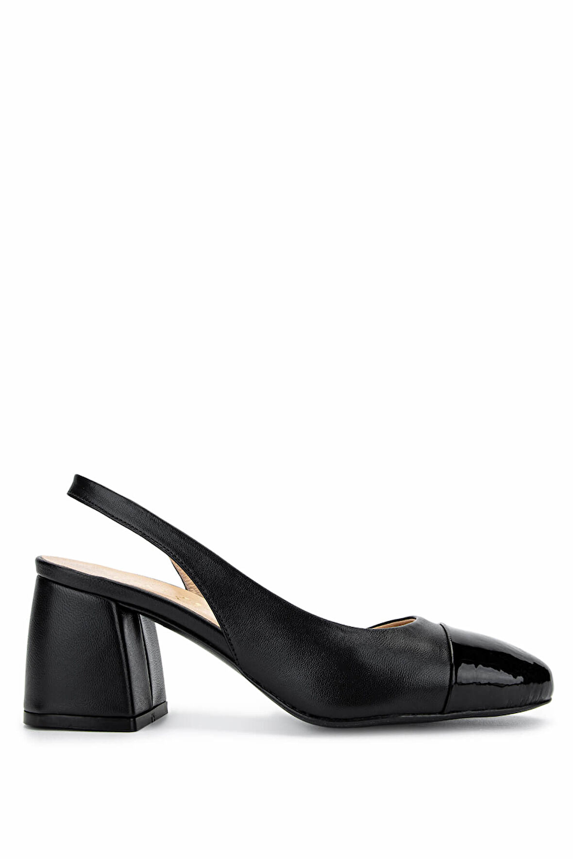 Tamer Tanca Kadın Hakiki Deri Siyah Rugan Topuklu Ayakkabı 340 199304 BN AYK Y25 SYH RGN/SYH DR