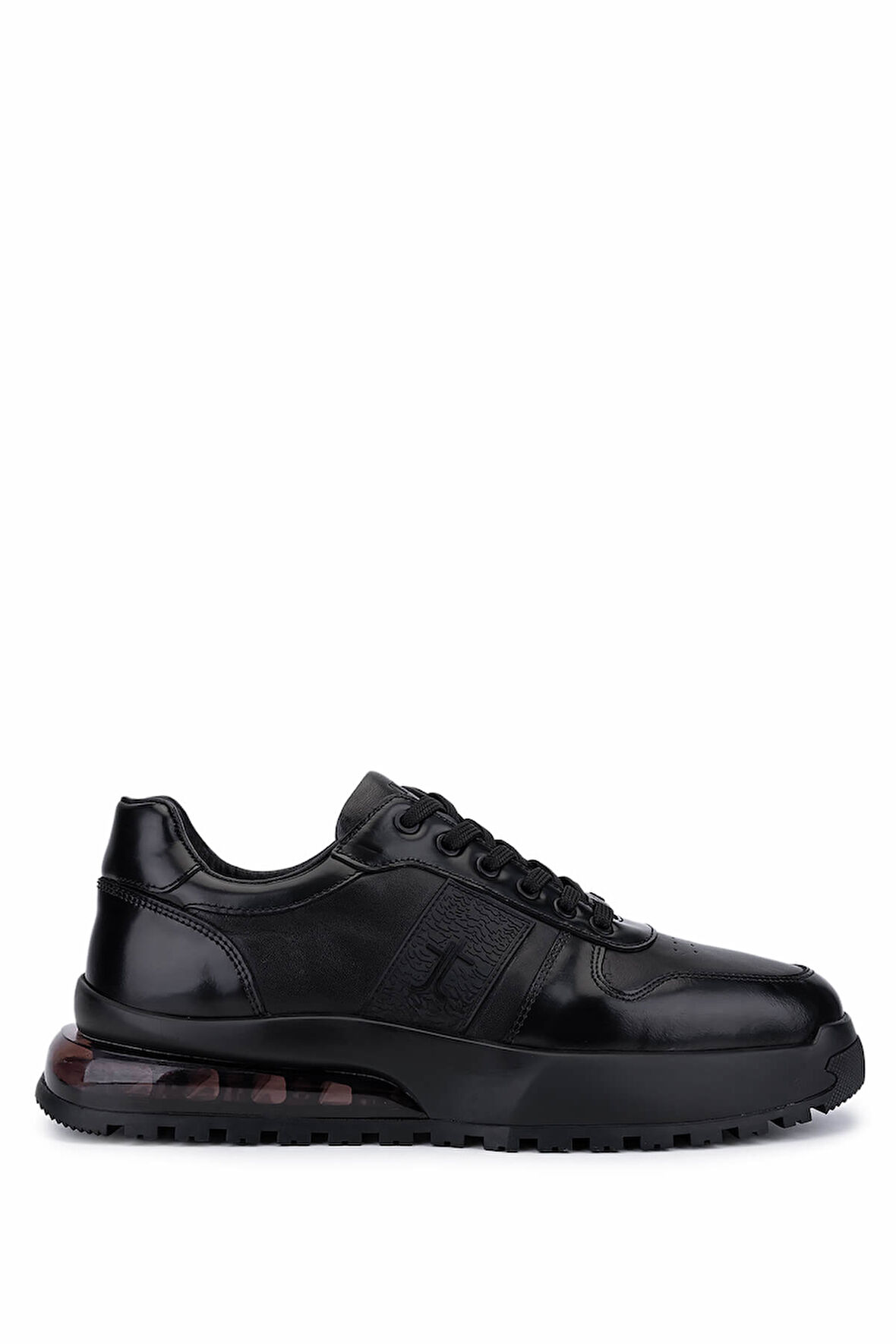Tamer Tanca Erkek Hakiki Deri Siyah Sneakers & Spor Ayakkabı 298 3202-1626 ERK AYK SK25-26 SYH/SYH ACMA