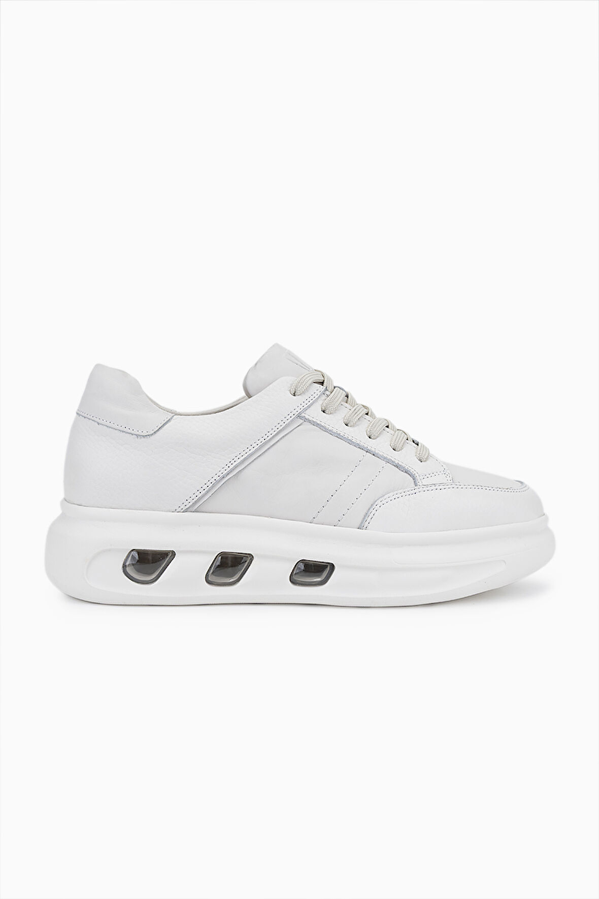 Valmenti Erkek Hakiki Deri Kırık Beyaz Sneakers & Spor Ayakkabı 298 3192-7585 ERK AYK SK25-26 OFF WHITE