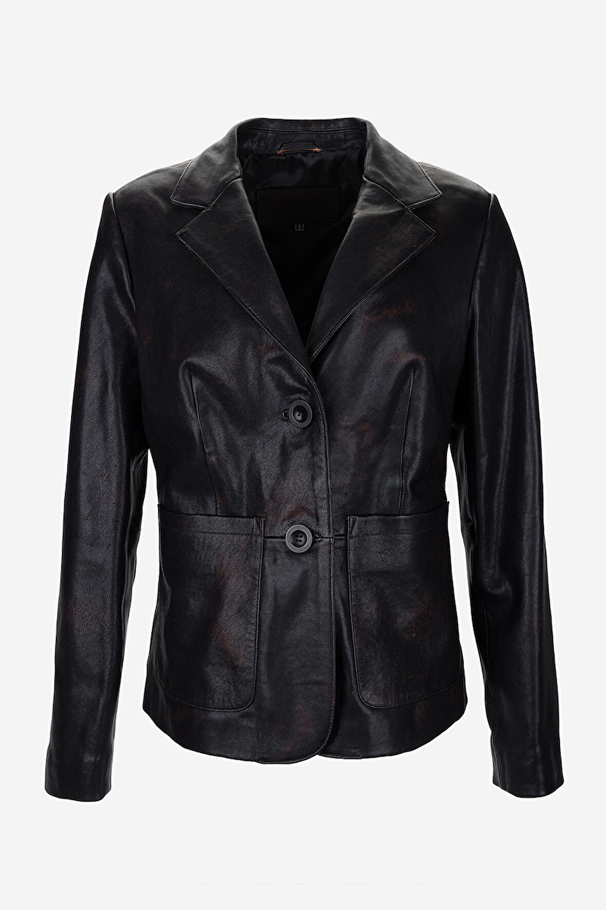 Valmenti Kadın Hakiki Deri Kızıl Eskitme Deri Mont 1000 BLZ BYN DERI CEKET Y25 KIZIL ESKITME