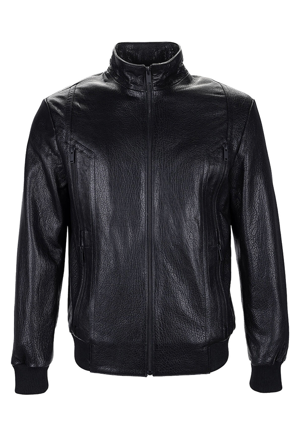 Tamer Tanca Erkek Hakiki Deri Siyah Jumbo Deri Mont 571 DMNT-326 ERK DERIMONT Y25 SIYAH JUMBO