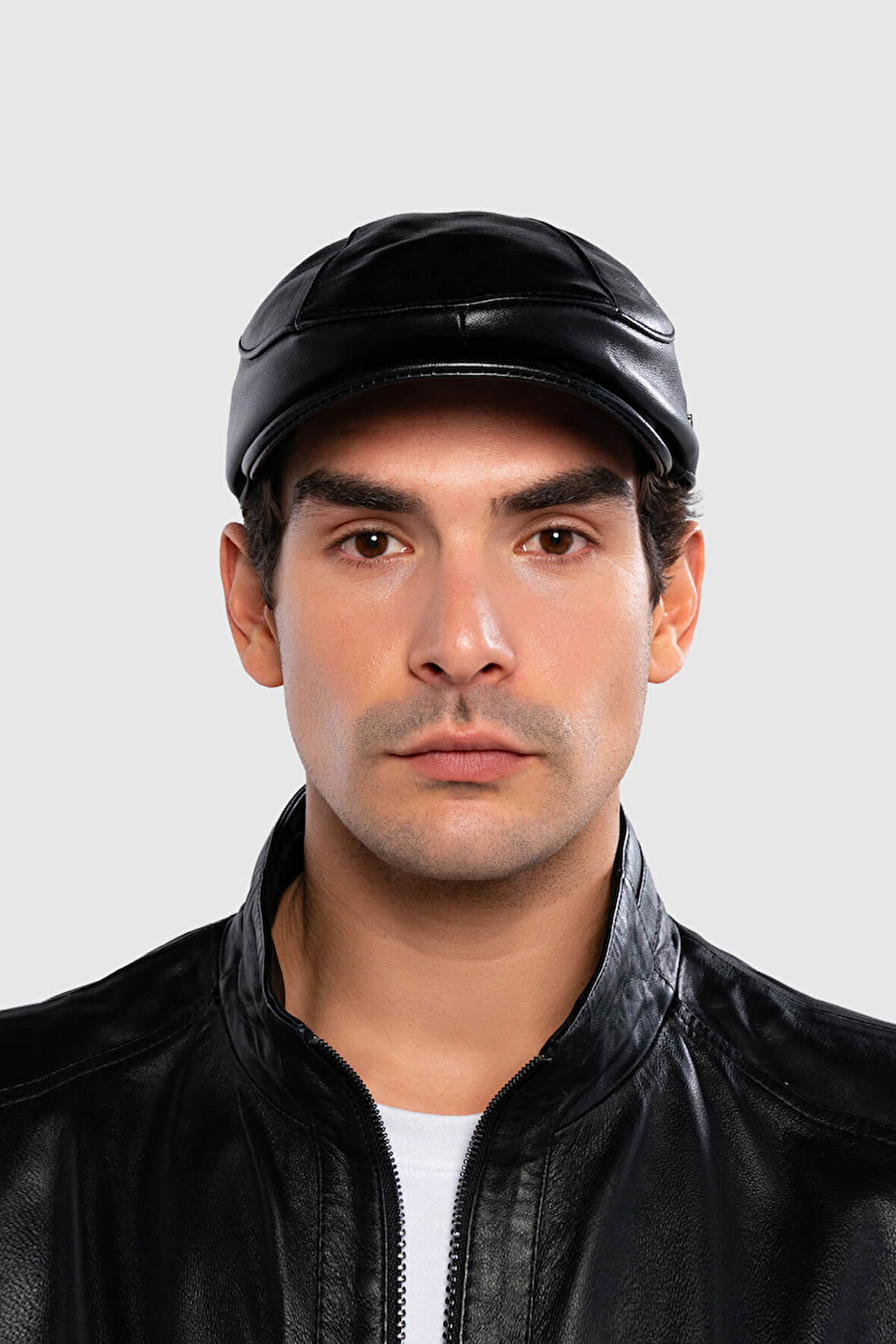 Tamer Tanca Erkek Hakiki Deri Siyah Deri London Şapka 524 1134-1 SPK Y25 SIYAH DR