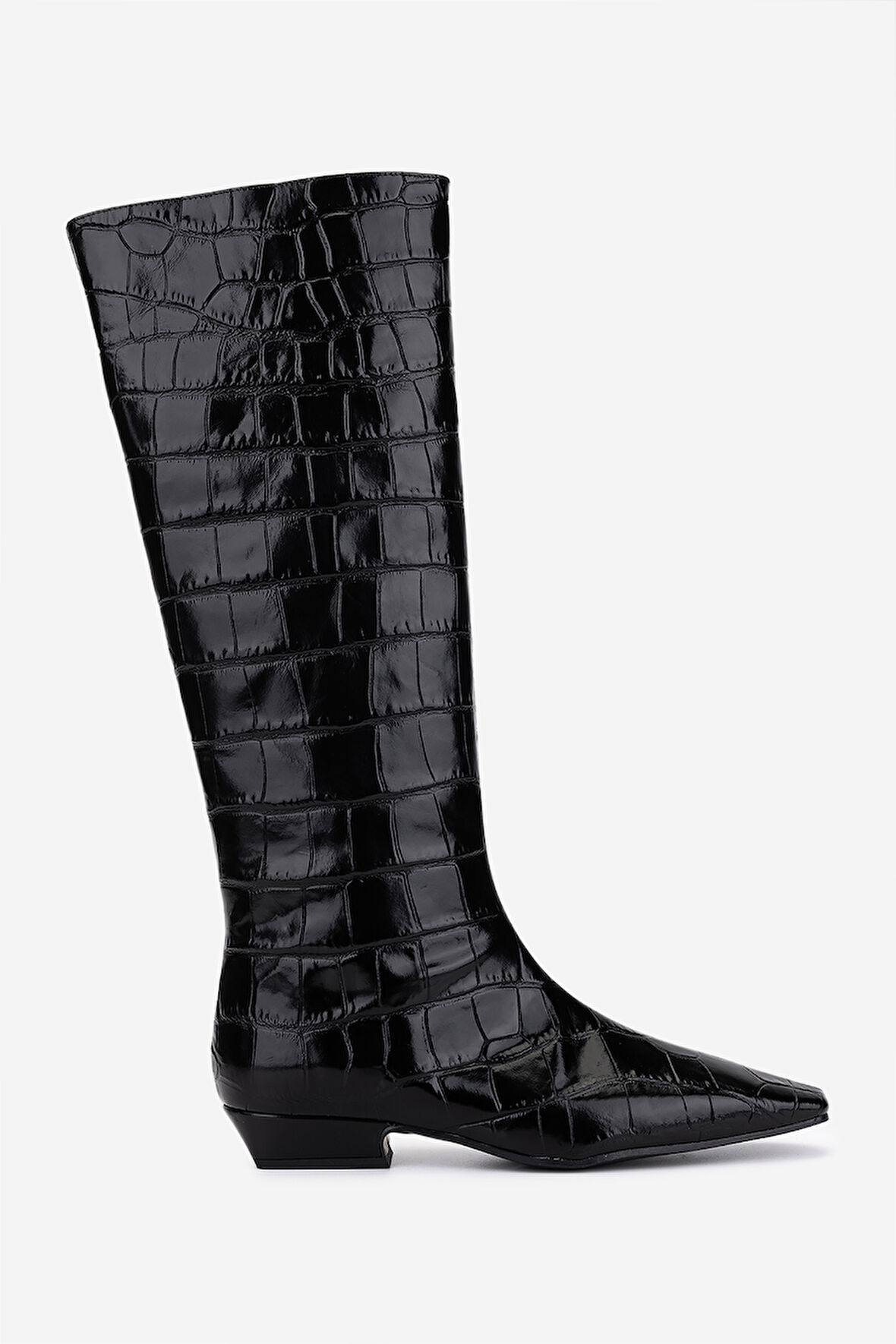 Valmenti Kadın Hakiki Deri Siyah Topuklu Çizme 1154 312 BN CZM SK25-26 NERO