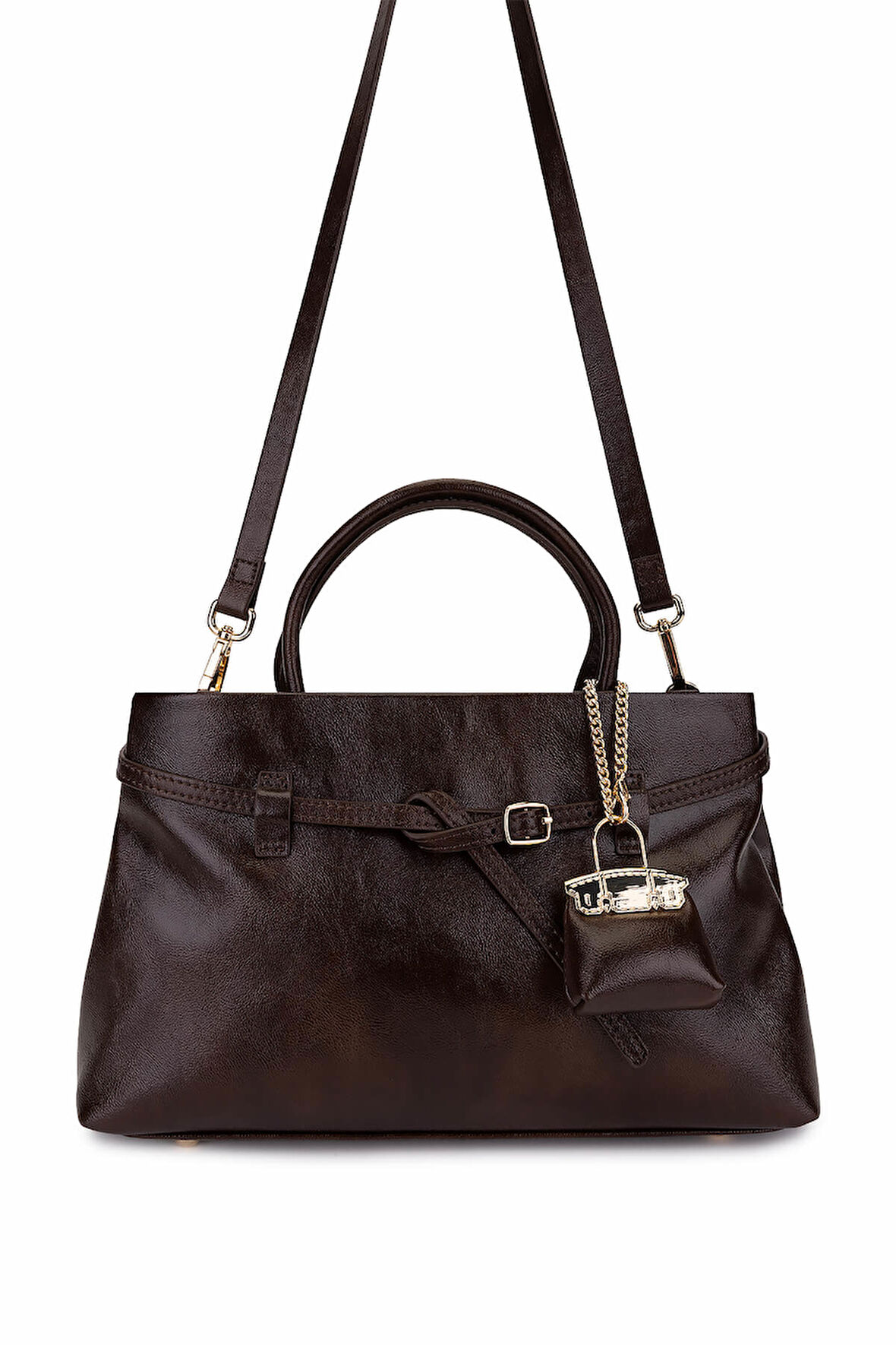 Tamer Tanca Kadın Suni Deri Kahverengi Omuz Çanta 921 27148 BN CNT SK25-26 KAHVE