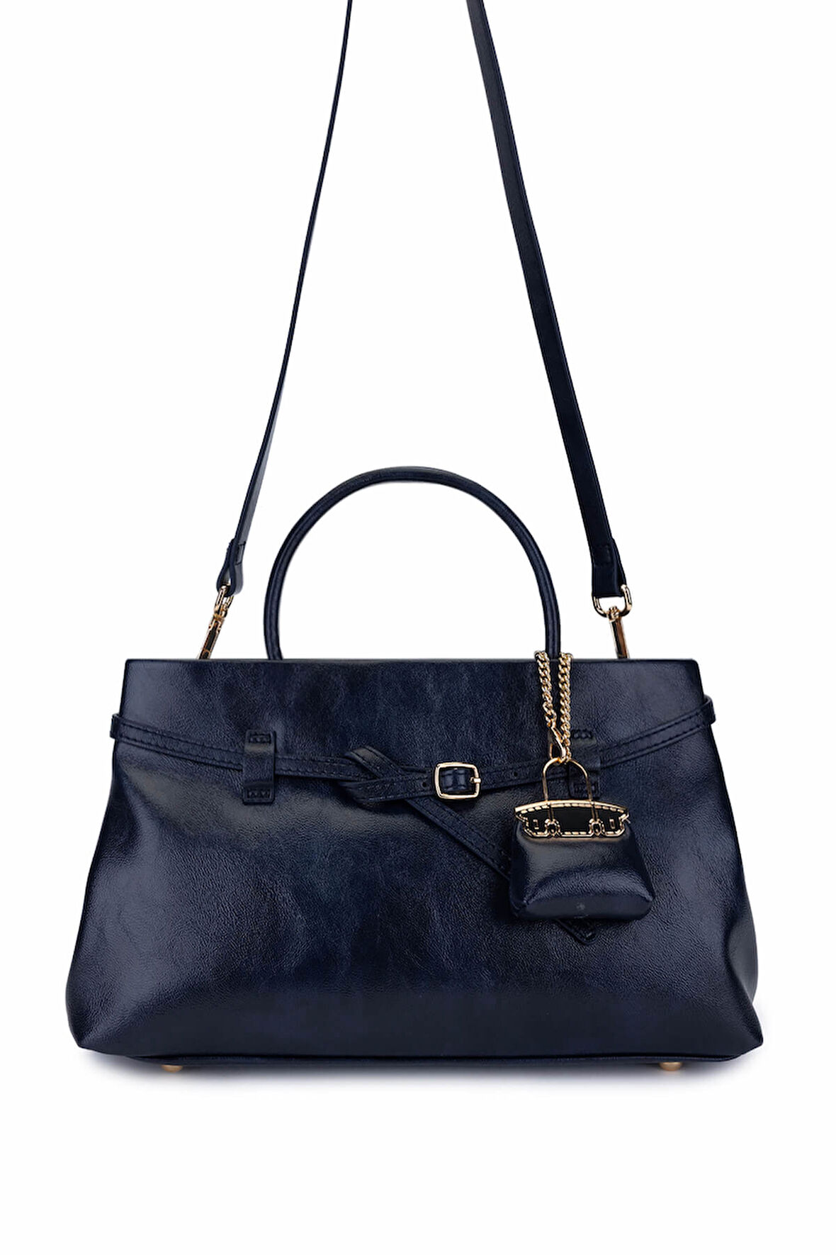 Tamer Tanca Kadın Suni Deri Lacivert Omuz Çanta 921 27148 BN CNT SK25-26 LACIVERT