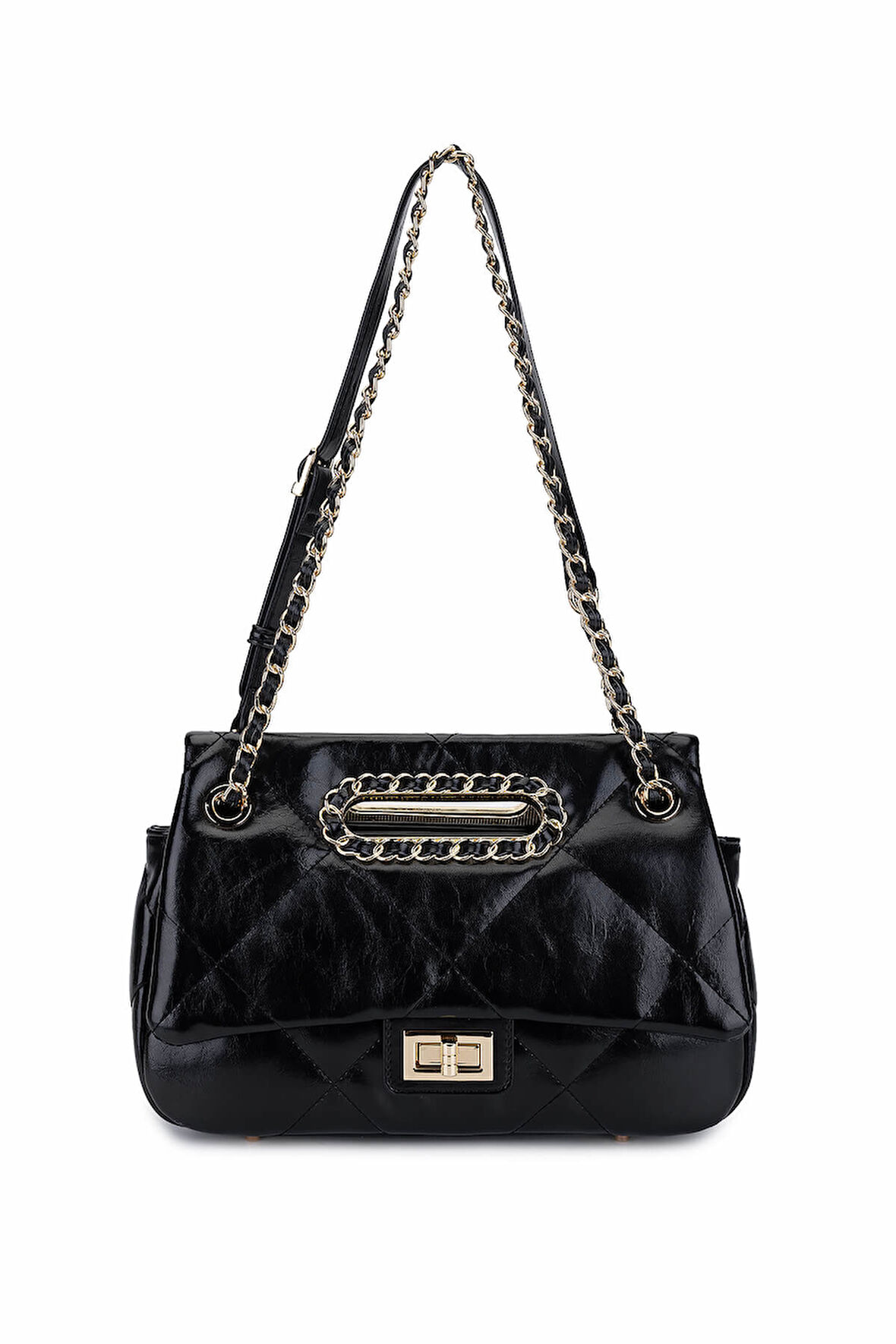 Tamer Tanca Kadın Suni Deri Siyah Omuz Çanta 921 27155 BN CNT SK25-26 SIYAH