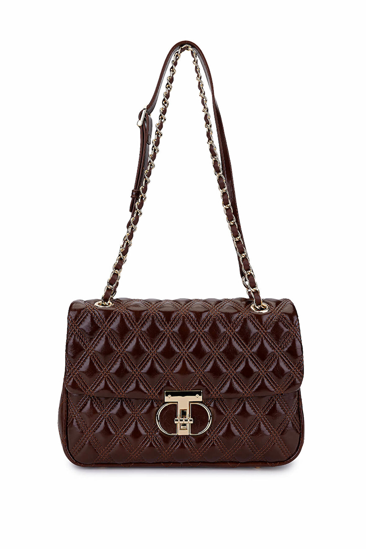 Tamer Tanca Kadın Suni Deri Kahverengi Omuz Çanta 921 27160 BN CNT SK25-26 KAHVE