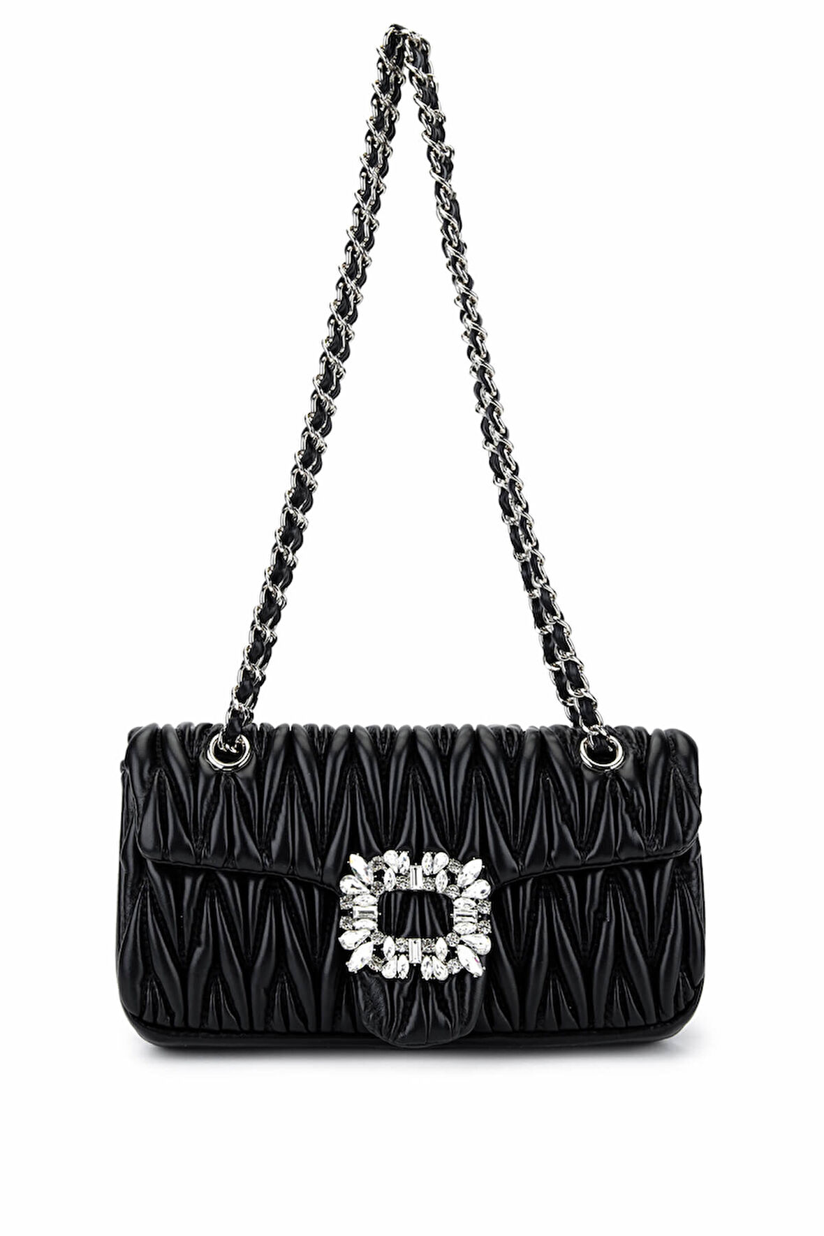 Tamer Tanca Kadın Suni Deri Siyah Omuz Çanta 921 27123 BN CNT SK25-26 SIYAH