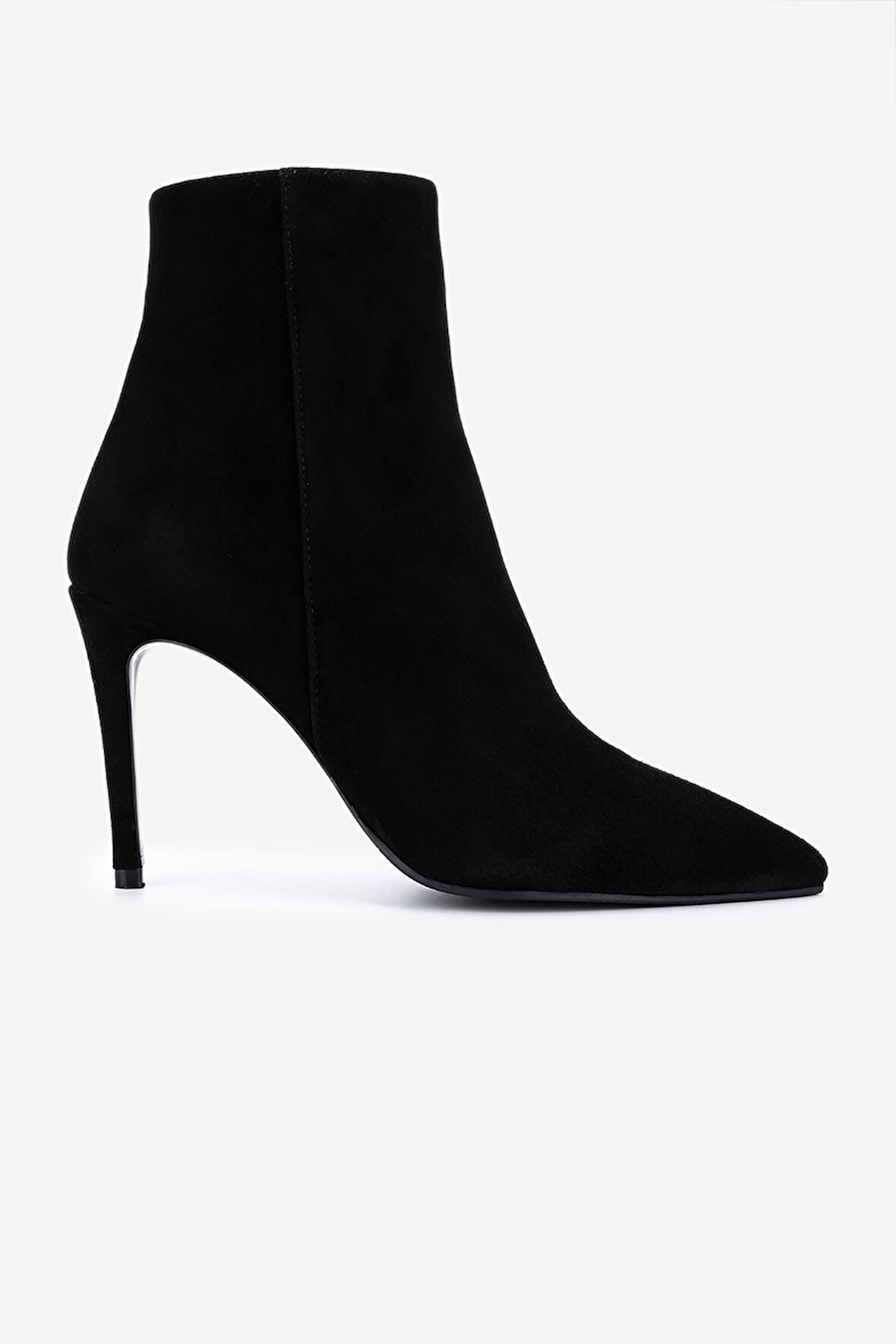 Valmenti Kadın Hakiki Deri Siyah Süet Topuklu Bot 1074 2334 BN BOT SK25-26 SIYAH SUET