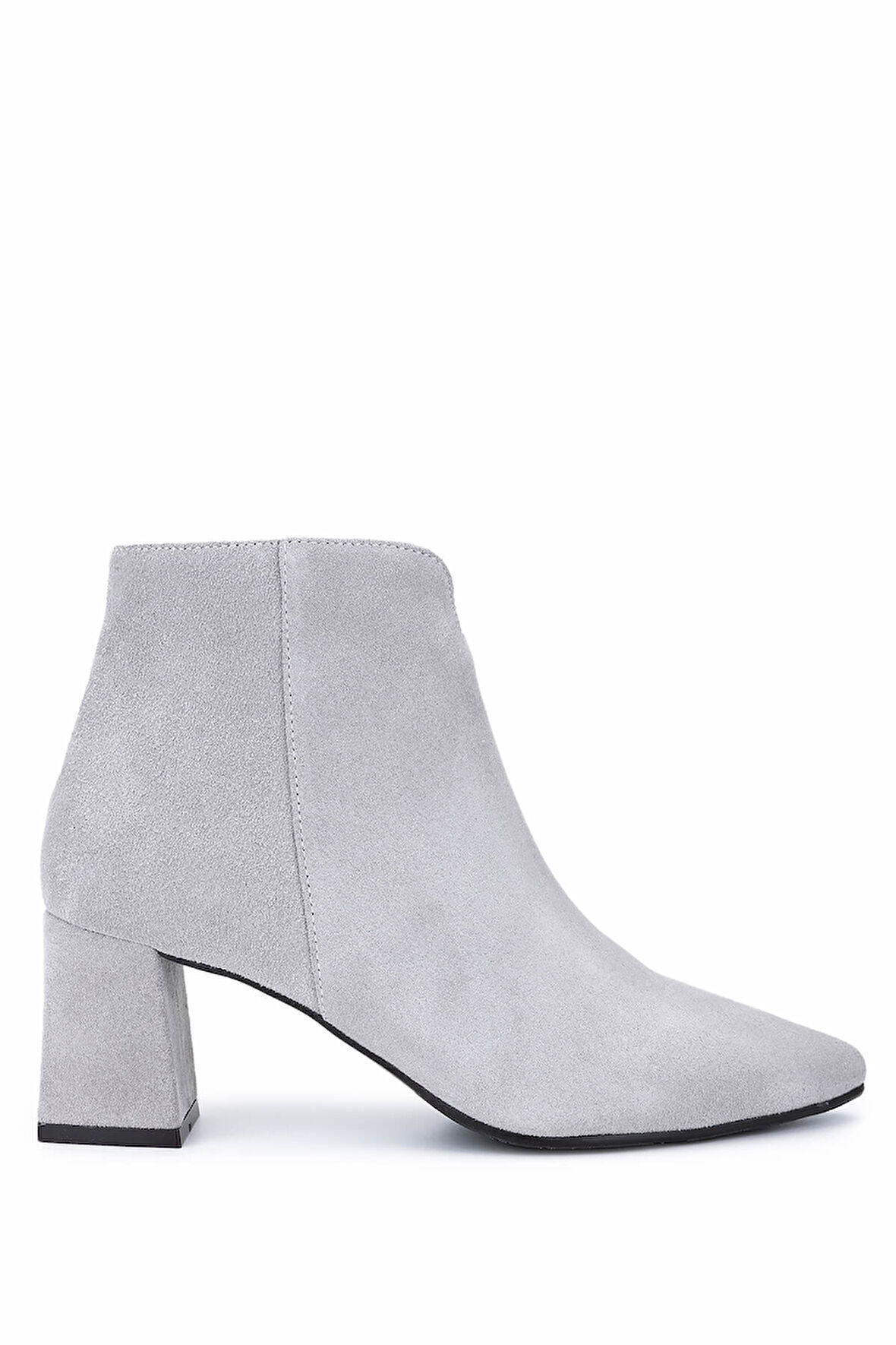 Tamer Tanca Kadın Hakiki Deri Taş Süet Topuklu Bot 1074 2281 BN BOT SK25-26 TAŞ YARMA SUET