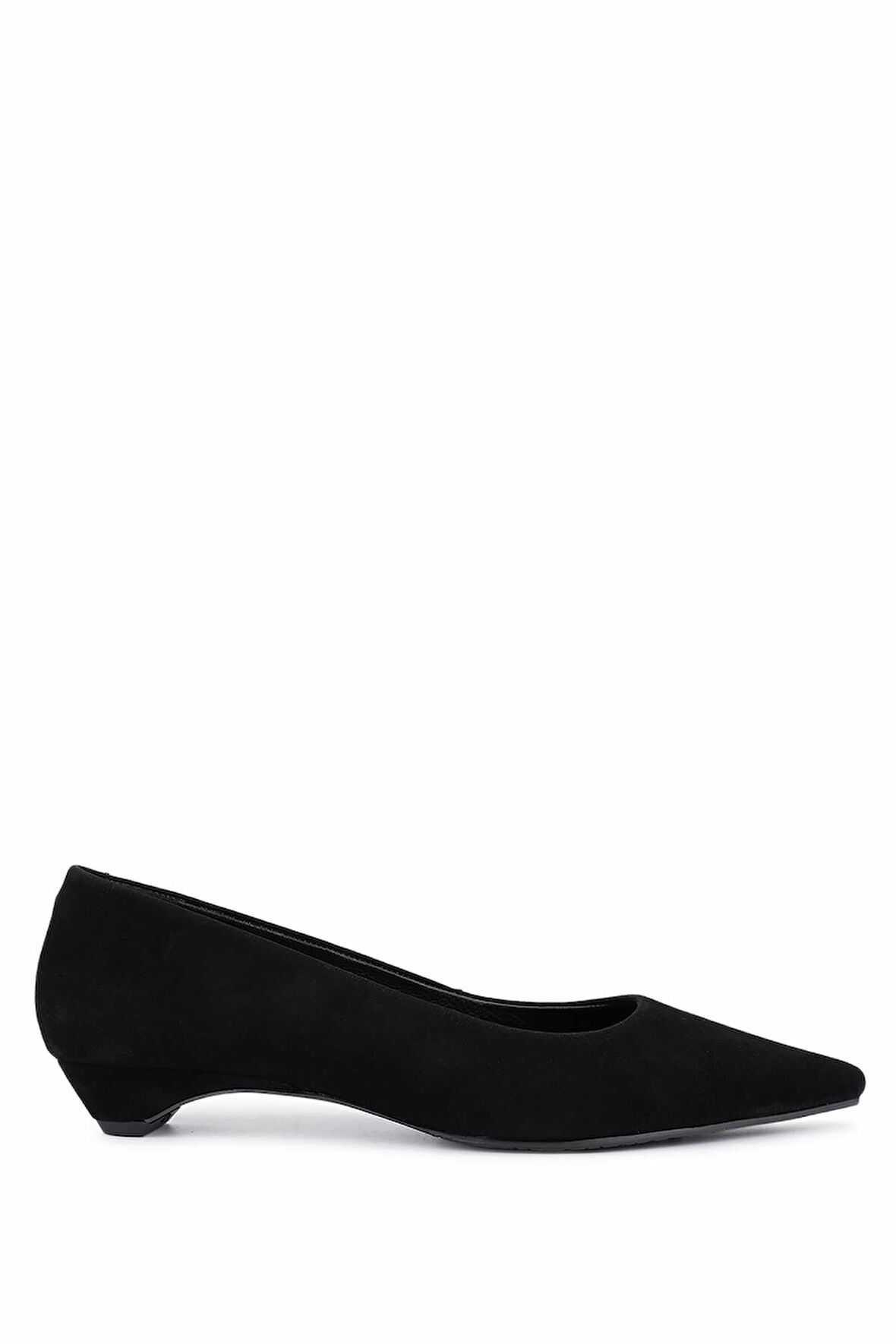 Tamer Tanca Kadın Hakiki Deri Siyah Süet Topuklu Ayakkabı 492 61050 BN AYK SK25-26 SIYAH SUET