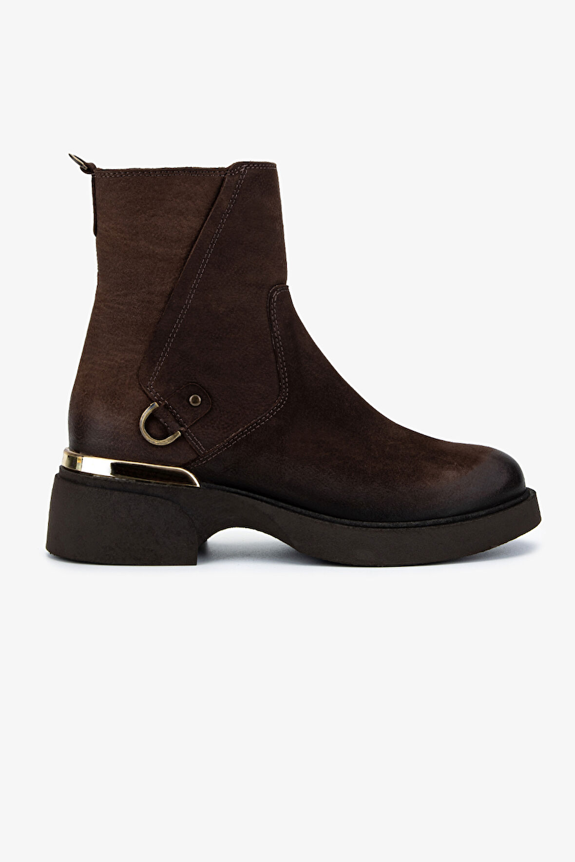 Valmenti Kadın Hakiki Deri Kahverengi Düz Bot 599 30048 BN BOT SK25-26 KAHVE NUBUK