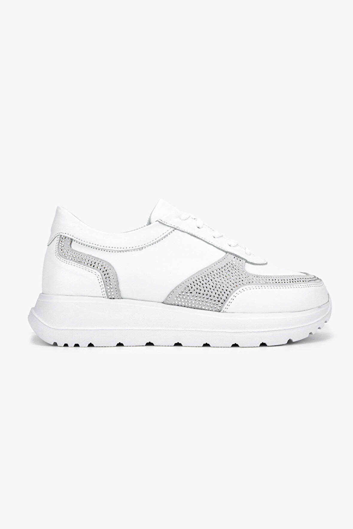 Valmenti Kadın Hakiki Deri Beyaz Sneakers & Spor Ayakkabı 1107 514 BN AYK SK25-26 BYZ/BYZ SUET/TASLI