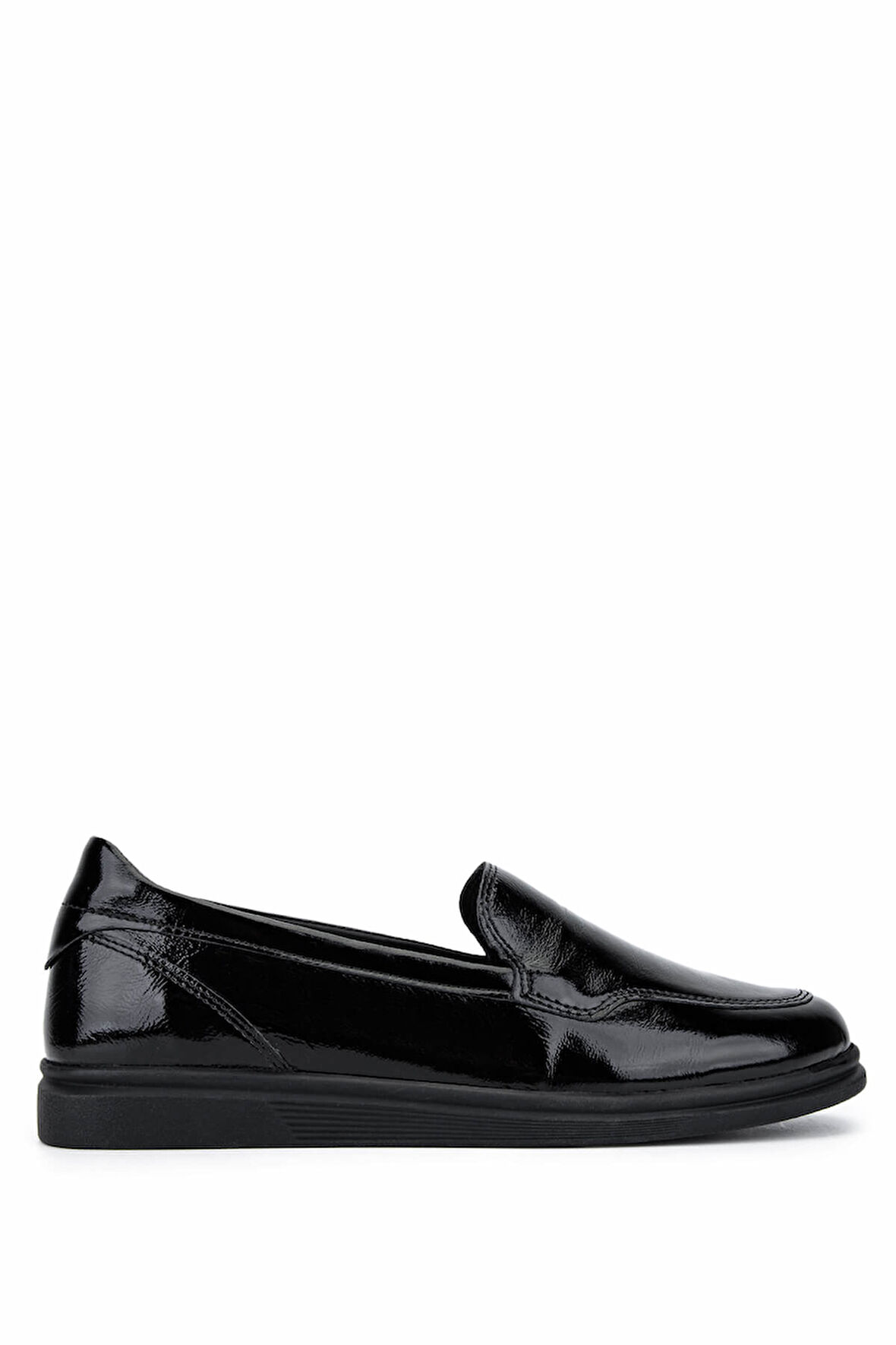 Tamer Tanca Kadın Hakiki Deri Siyah Rugan Comfort Ayakkabı 488 8001 BN AYK SK25-26 SIYAH KRSK RGN