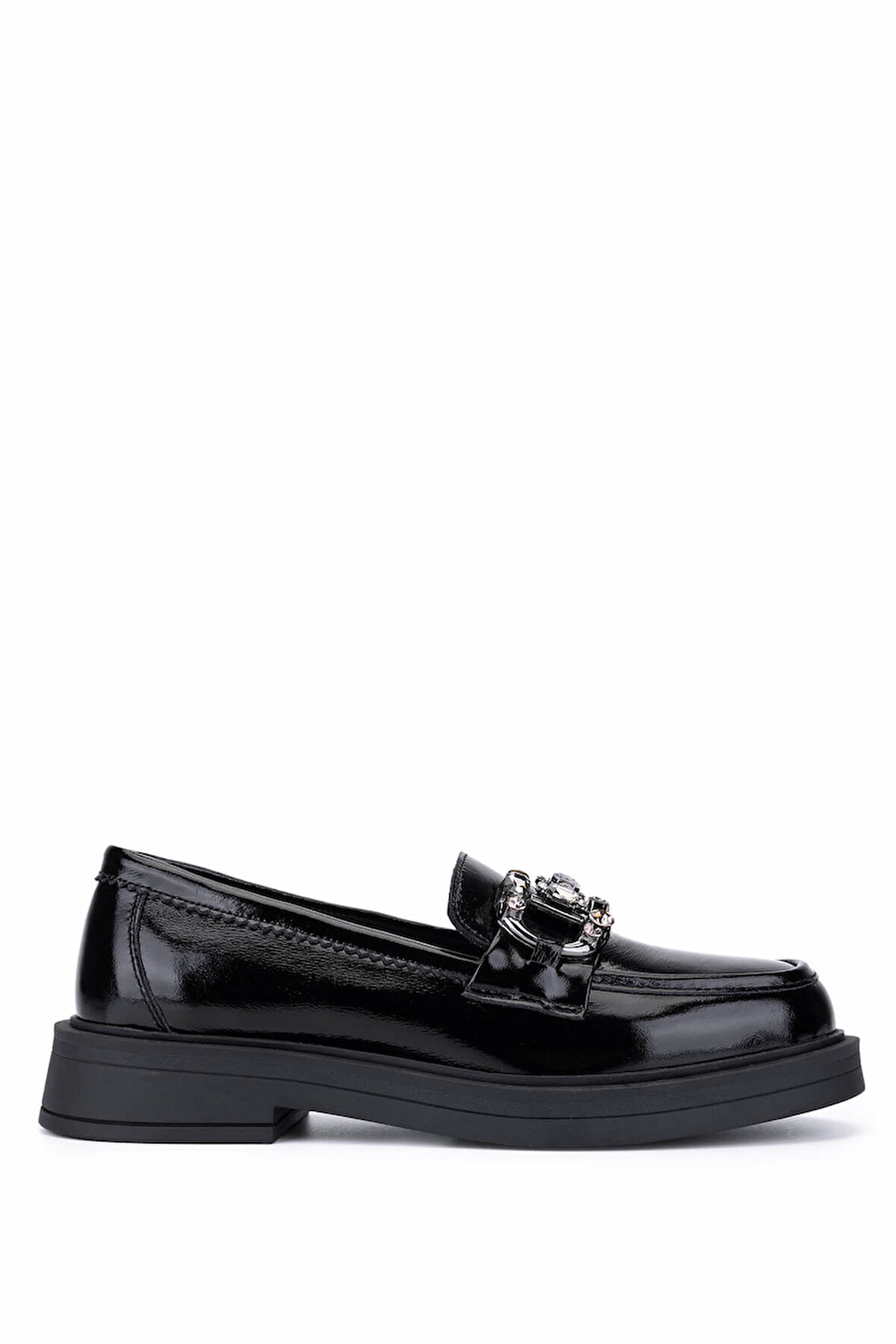 Tamer Tanca Kadın Hakiki Deri Siyah Rugan Loafer Ayakkabı 488 9000 BN AYK SK25-26 SIYAH KRSK RGN