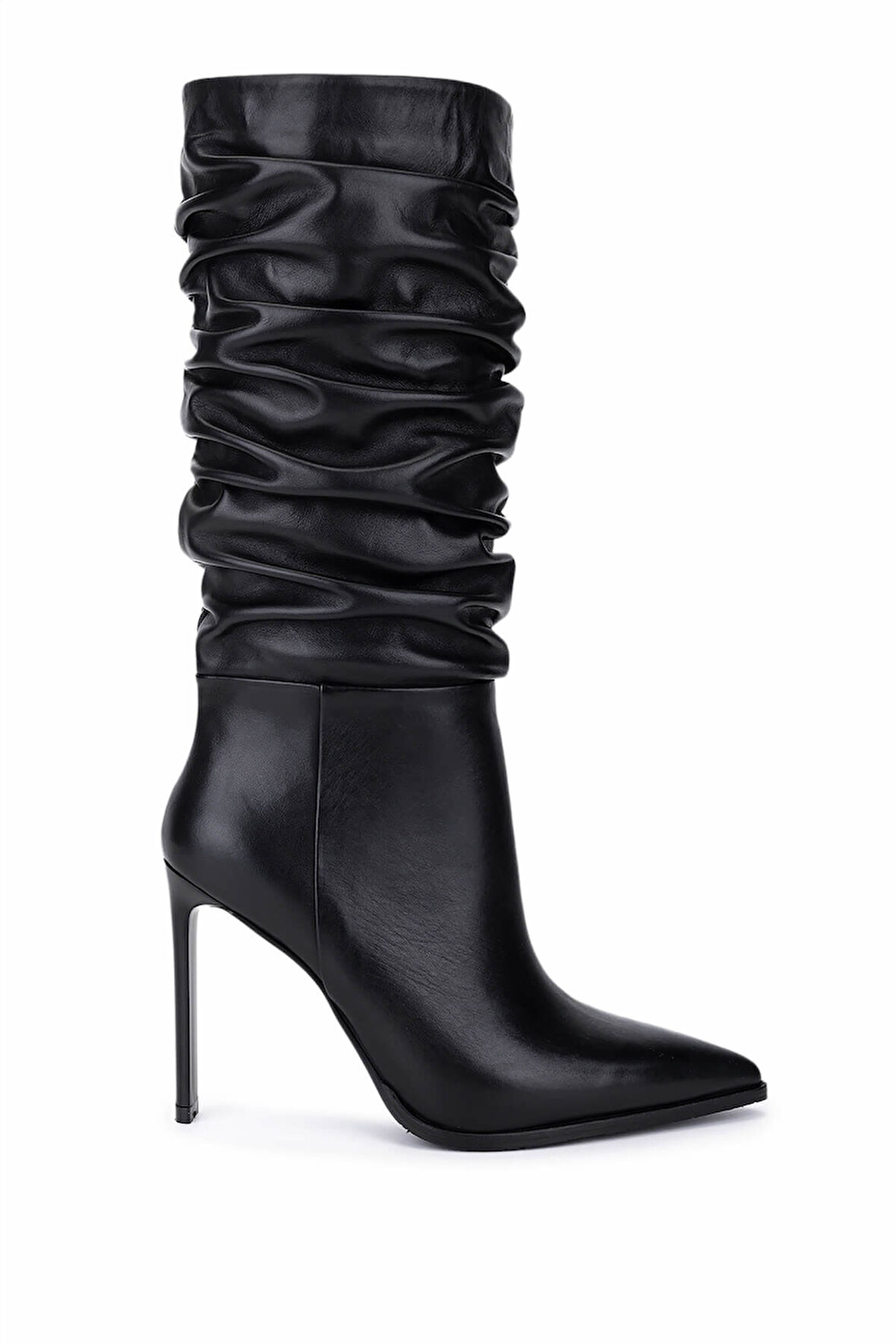 Tamer Tanca Kadın Hakiki Deri Siyah Topuklu Çizme 1078 26140 BN CZM SK25-26 SIYAH DR