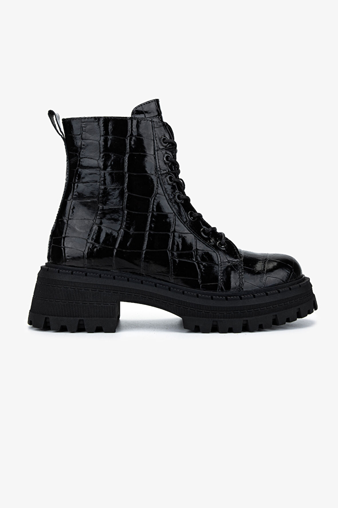 Valmenti Kadın Deri & Tekstil Siyah Kroko Casual Bot 625 106 BN BOT SK25-26 SIYAH KROKO