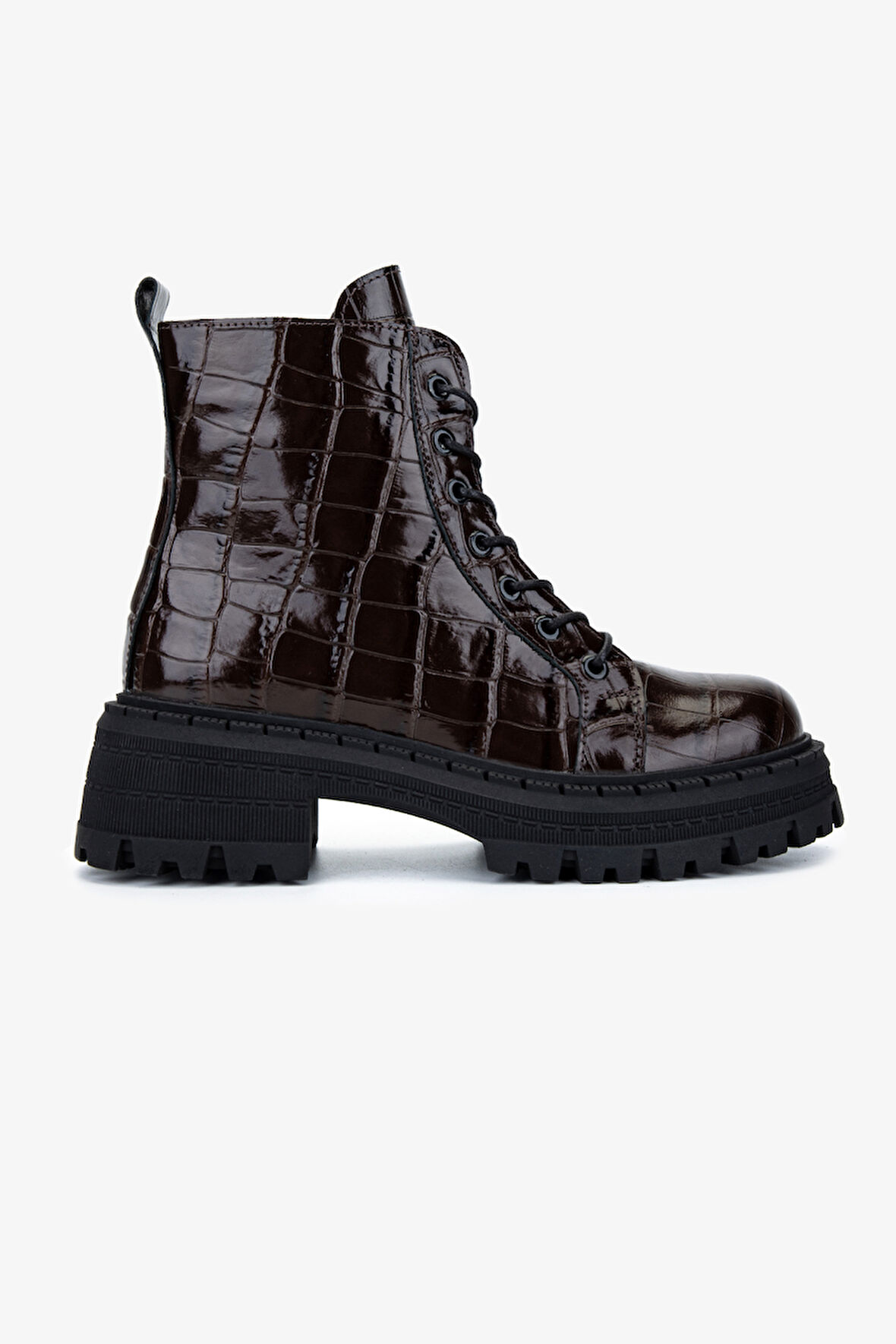 Valmenti Kadın Deri & Tekstil Kahverengi Kroko Casual Bot 625 106 BN BOT SK25-26 KAHVE KROKO