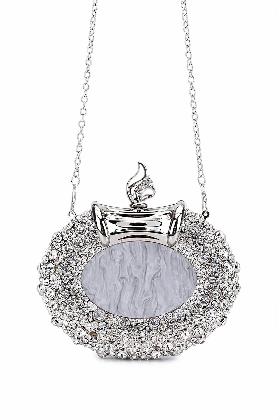 Tamer Tanca Kadın Vegan Gri Abiye Çanta 1083 033 BN CNT SK25-26 GUMUS