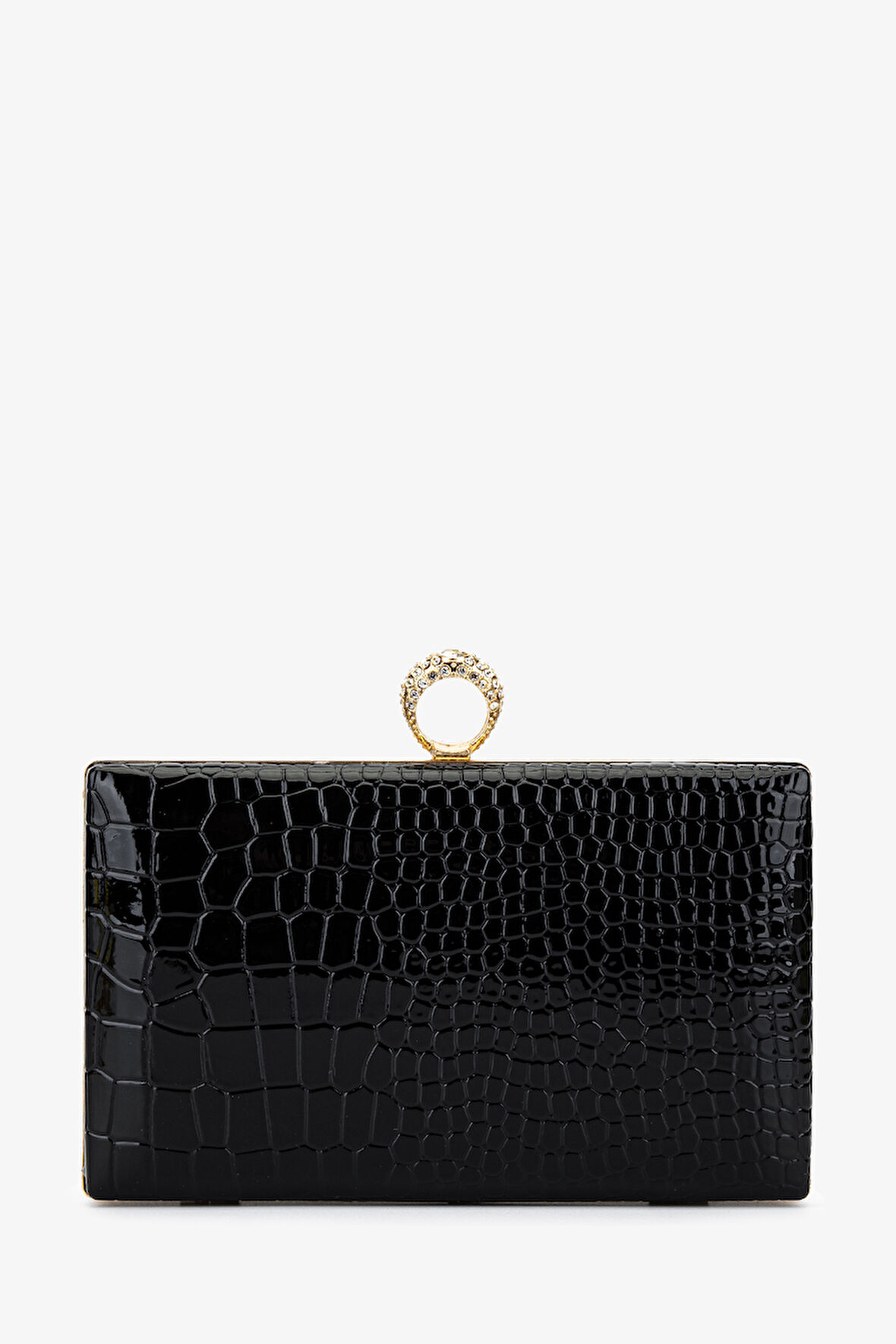 Valmenti Kadın Vegan Siyah Kroko Abiye Çanta 1083 030 BN CNT SK25-26 SIYAH KROKO