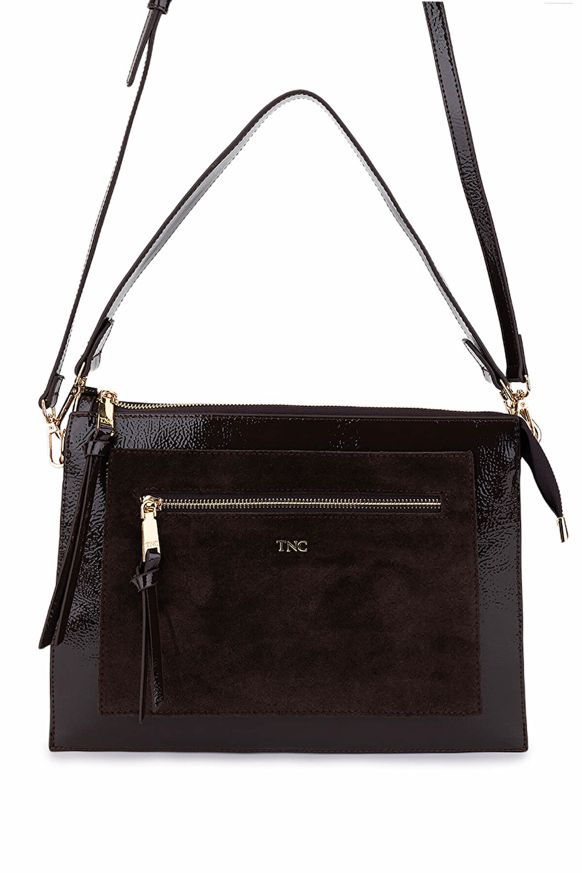 Tamer Tanca Kadın Suni Deri Kahverengi Kol Çantası 1003 2030 BN CNT SK25-26 KAHVE/KAHVE SUET