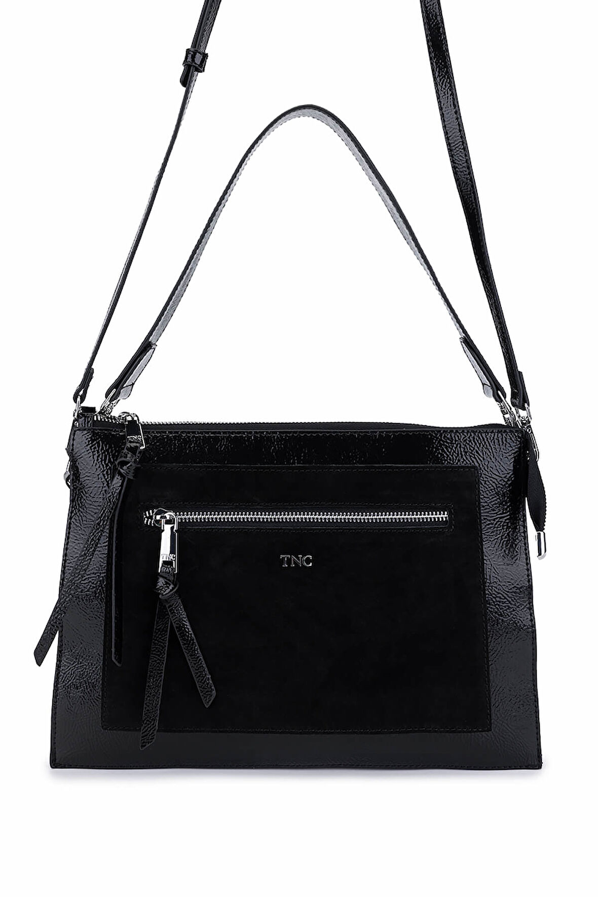 Tamer Tanca Kadın Suni Deri Siyah Kol Çantası 1003 2030 BN CNT SK25-26 SIYAH/SIYAH SUET