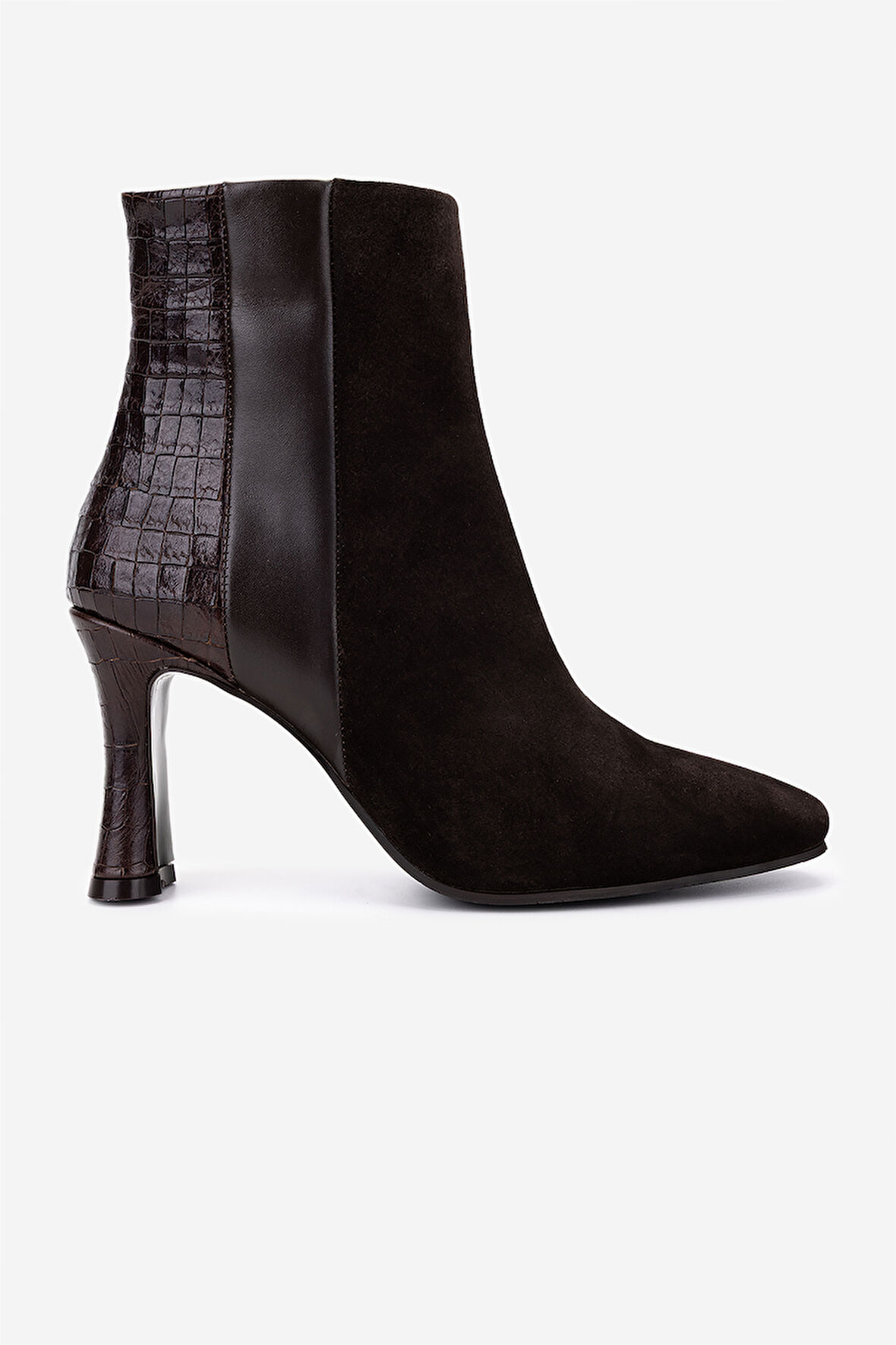 Valmenti Kadın Hakiki Deri Kahverengi Topuklu Bot 33 8500 BN BOT SK25-26 KHV SUET/KHV KROKO