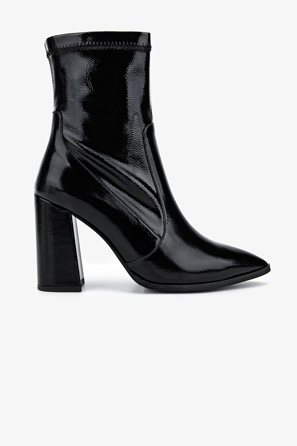 Valmenti Kadın Deri & Suni Siyah Rugan Topuklu Bot 33 3333 BN BOT SK25-26 SIYAH RUGAN