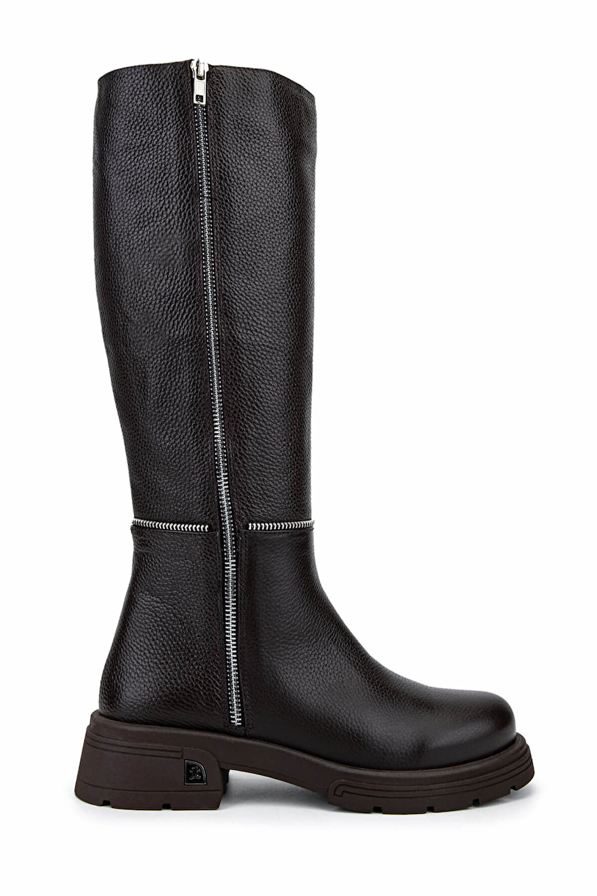 Tamer Tanca Kadın Hakiki Deri Kahverengi Floter Klasik Çizme 33 22510 BN CZM SK25-26 KAHVE FLOTER