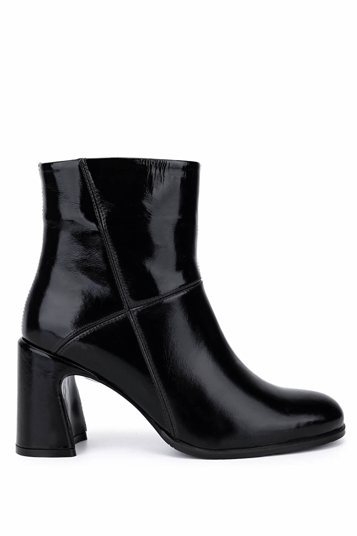 Tamer Tanca Kadın Hakiki Deri Siyah Rugan Klasik Bot 33 1000-2 BN BOT SK25-26 SIYAH RUGAN