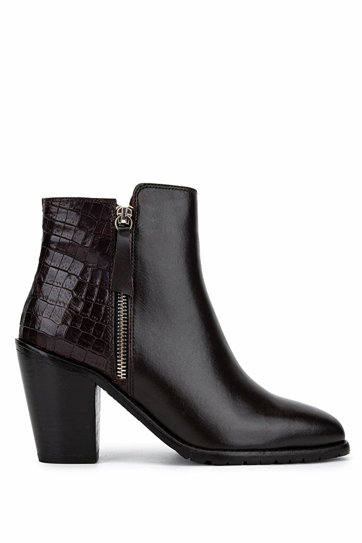 Tamer Tanca Kadın Hakiki Deri Kahverengi Klasik Bot 33 9515 BN BOT SK25-26 KAHVE DERI/KROKO